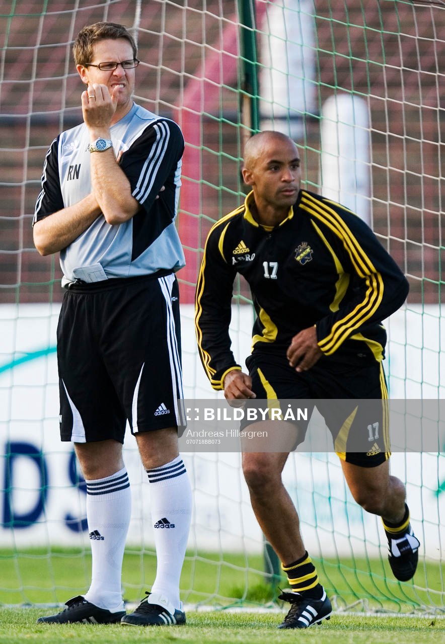 Rikard Norlin, Tränare AIK och Jimmy Tamandi, AIK