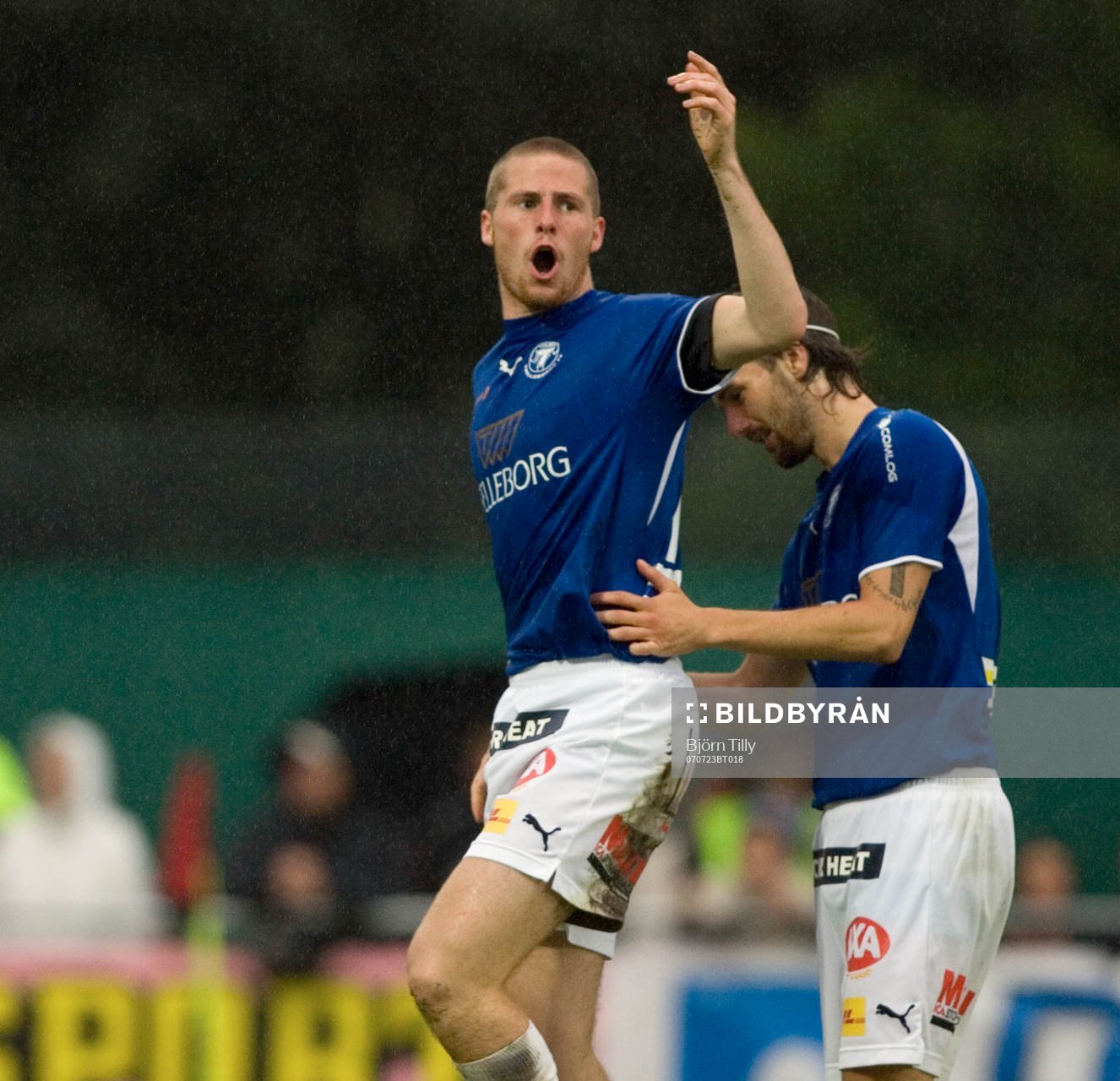  Björn Westerblad, Trelleborg, och Jonatan Berg Trelleborg, jubel.