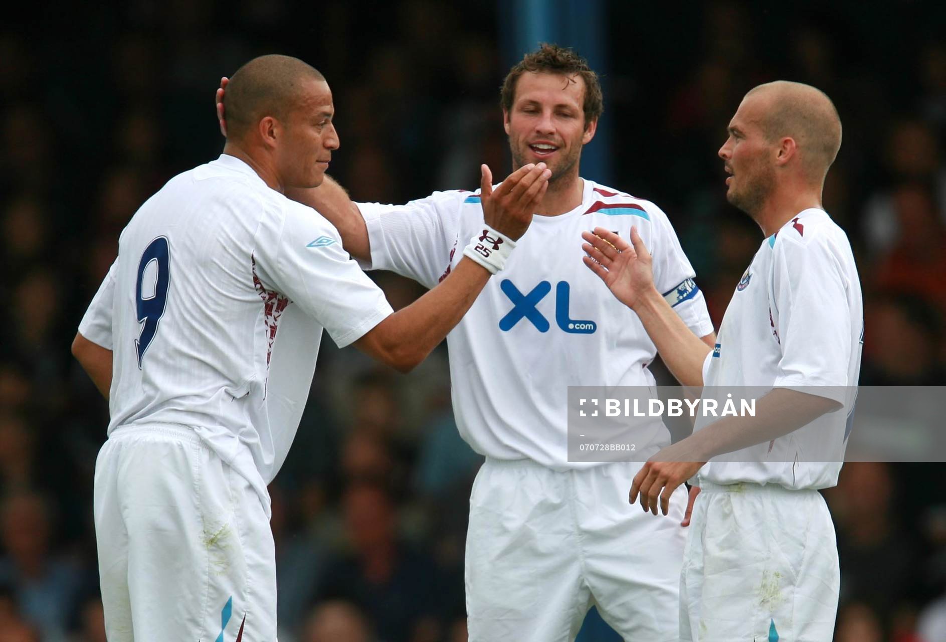 Bobby Zamora, Lucas Neill och Fredrik Ljungberg, West Ham