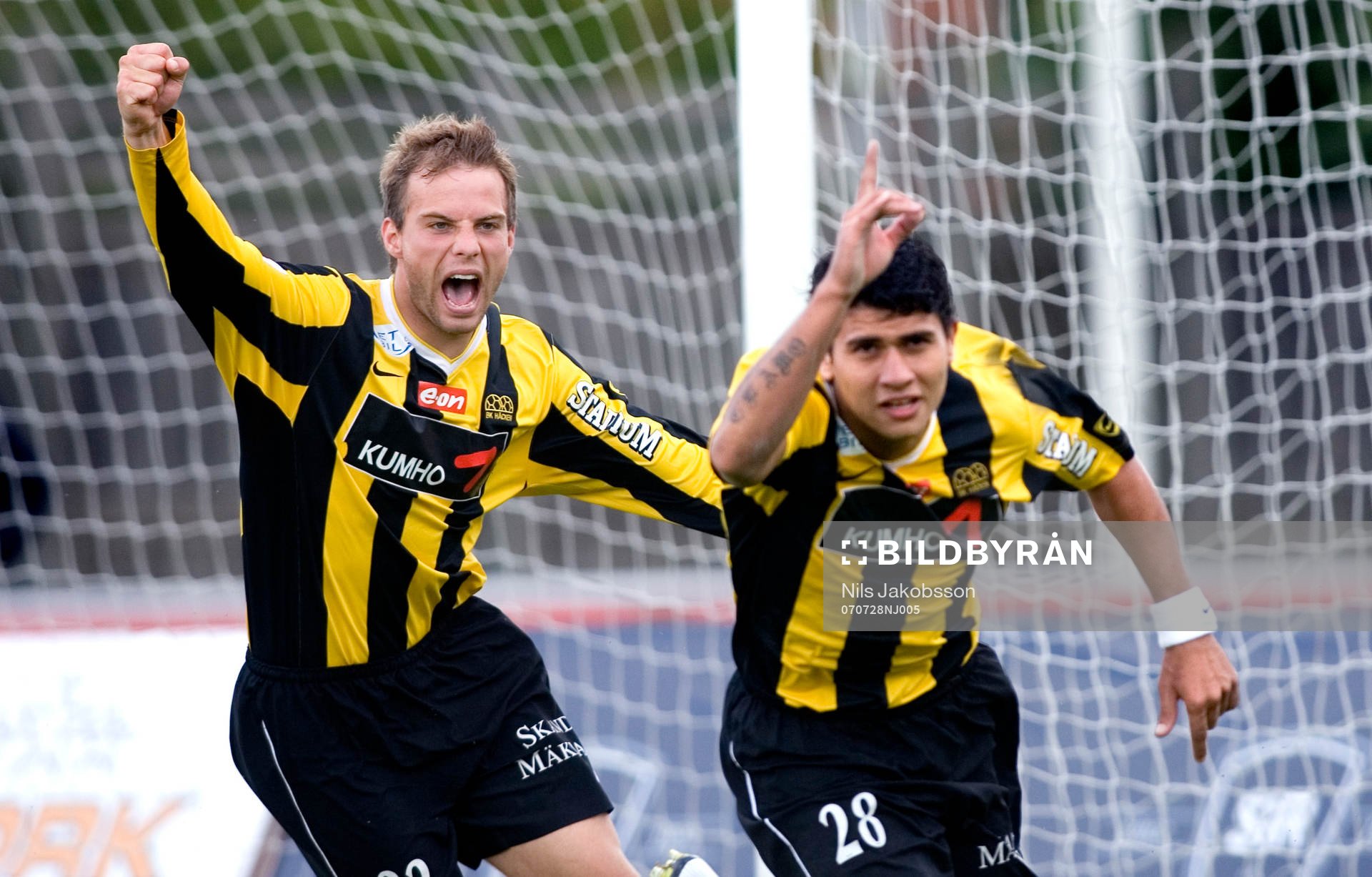  Daniel Forsell, Paulo José de Oliveiera, Häcken, jubel.