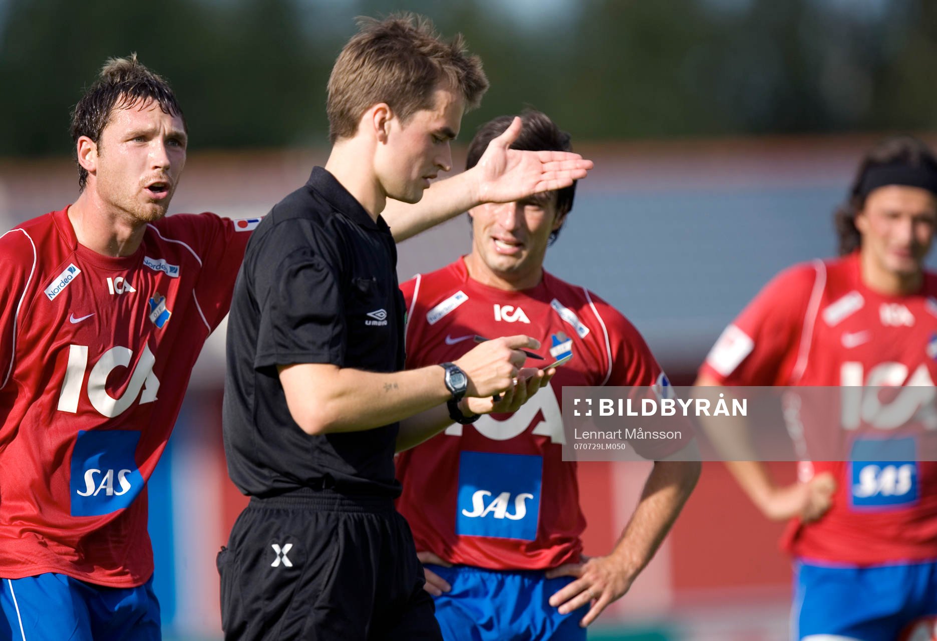 Fredrik Gustafson, Öster och Ken Hannsen, domare