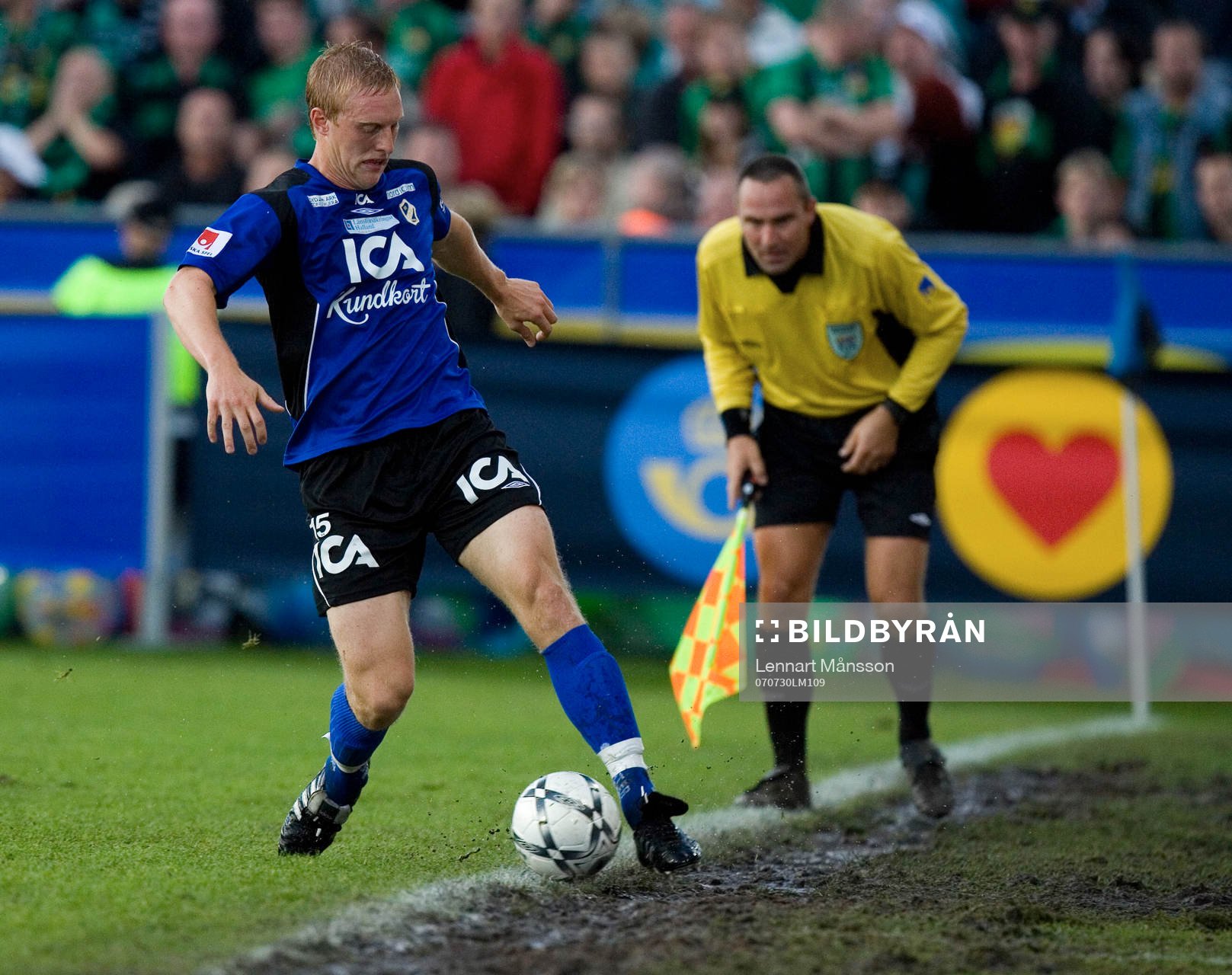 Peter Larsson, Halmstad. Lera, lerig plan, linjedomare,
