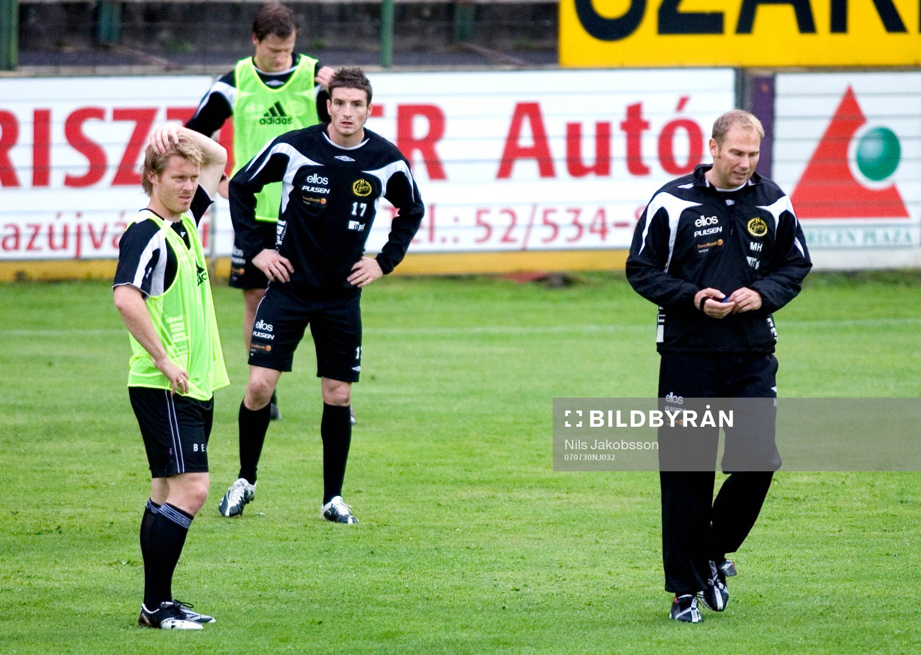 Fredrik Berglund, James Keene, Magnus Haglund, tränare
