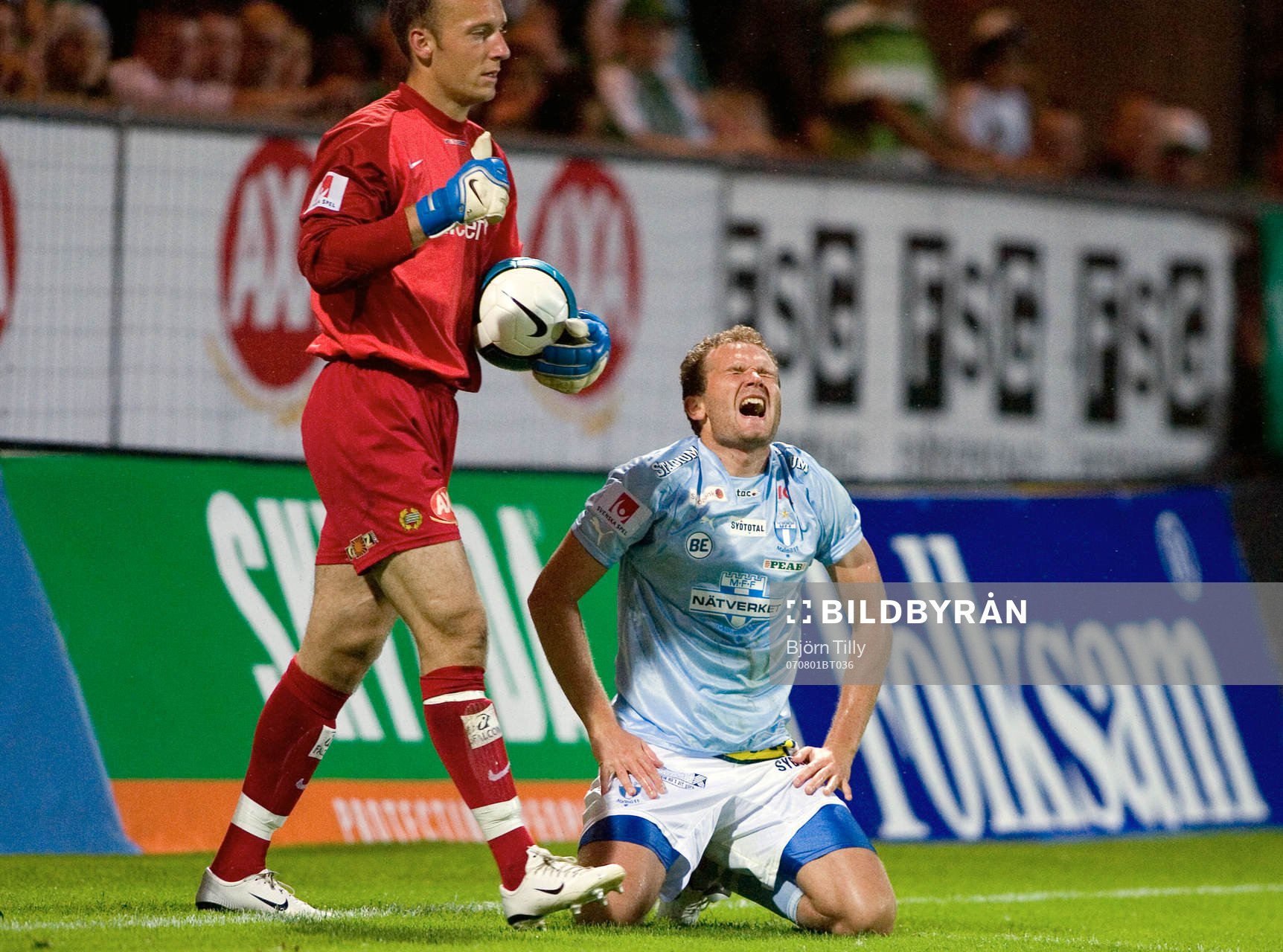 Benny Lekström, målvakt, Hammarby och Jonatan Johansson,