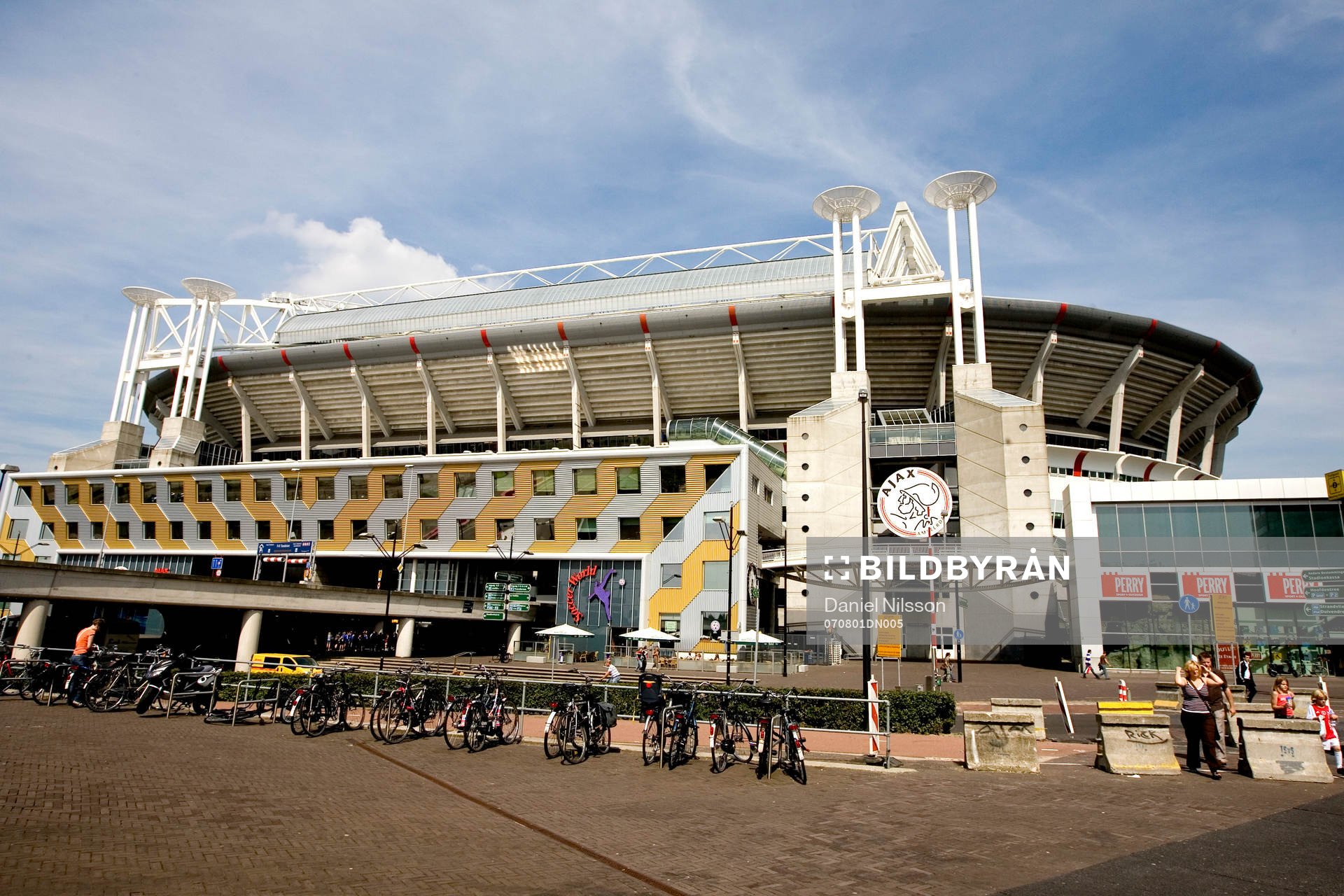 Fotboll, Amsterdam Arena, hemmaplan för Ajax, exteriör