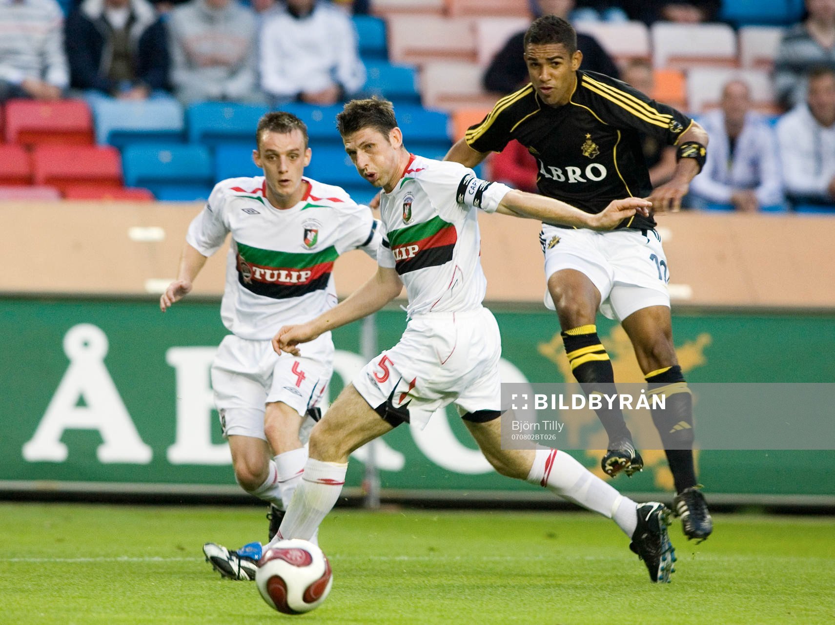 Jason Hill, Glentoran, Paul Leeman, Glentoran, och Wilton