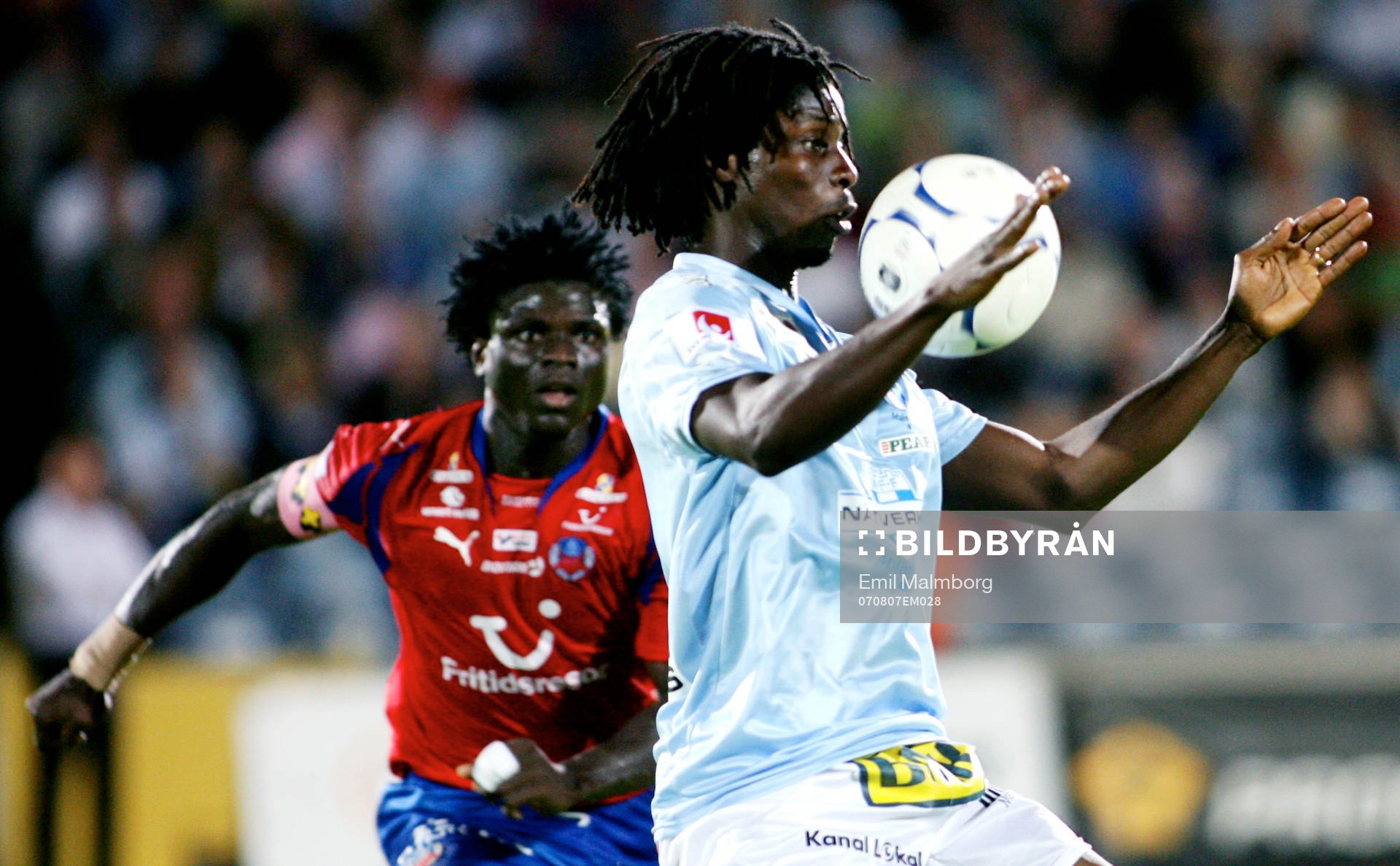 Jimmy Dixon, MFF och Razak Omotoyossi, HIF