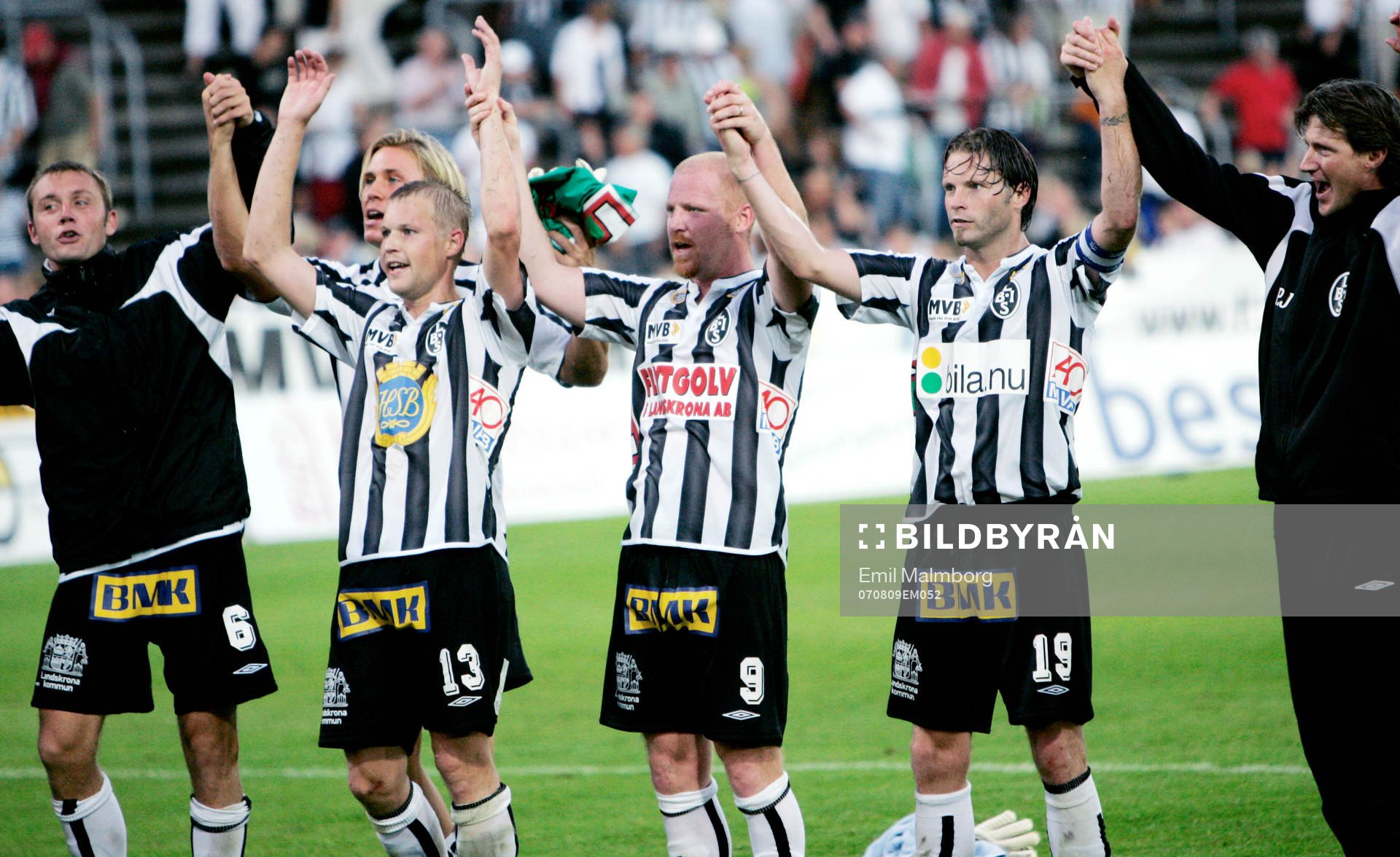 Landskrona vinner 4-0. Jubel