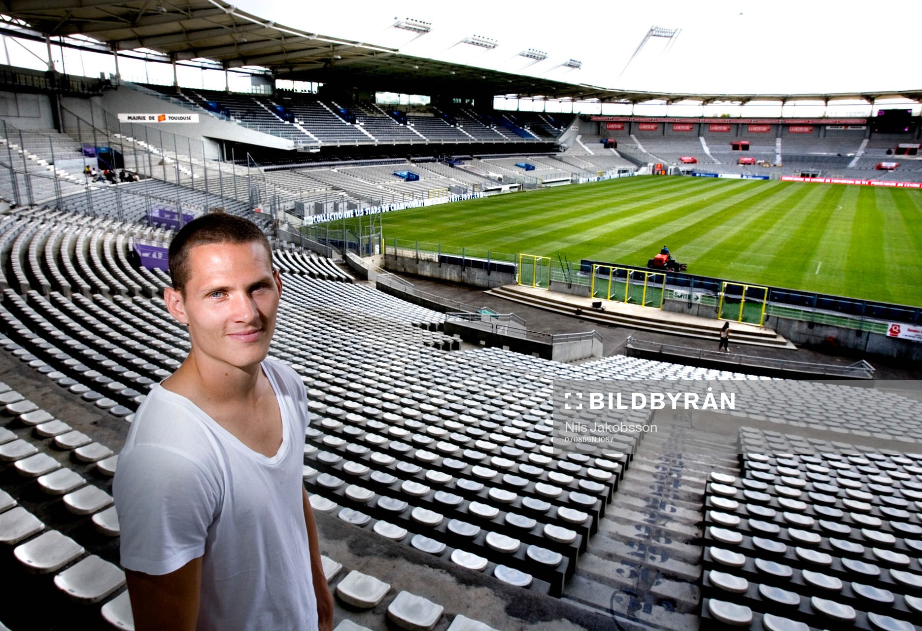 Jon Jönsson i Toulouse, porträtt vid Stadium Municipal
