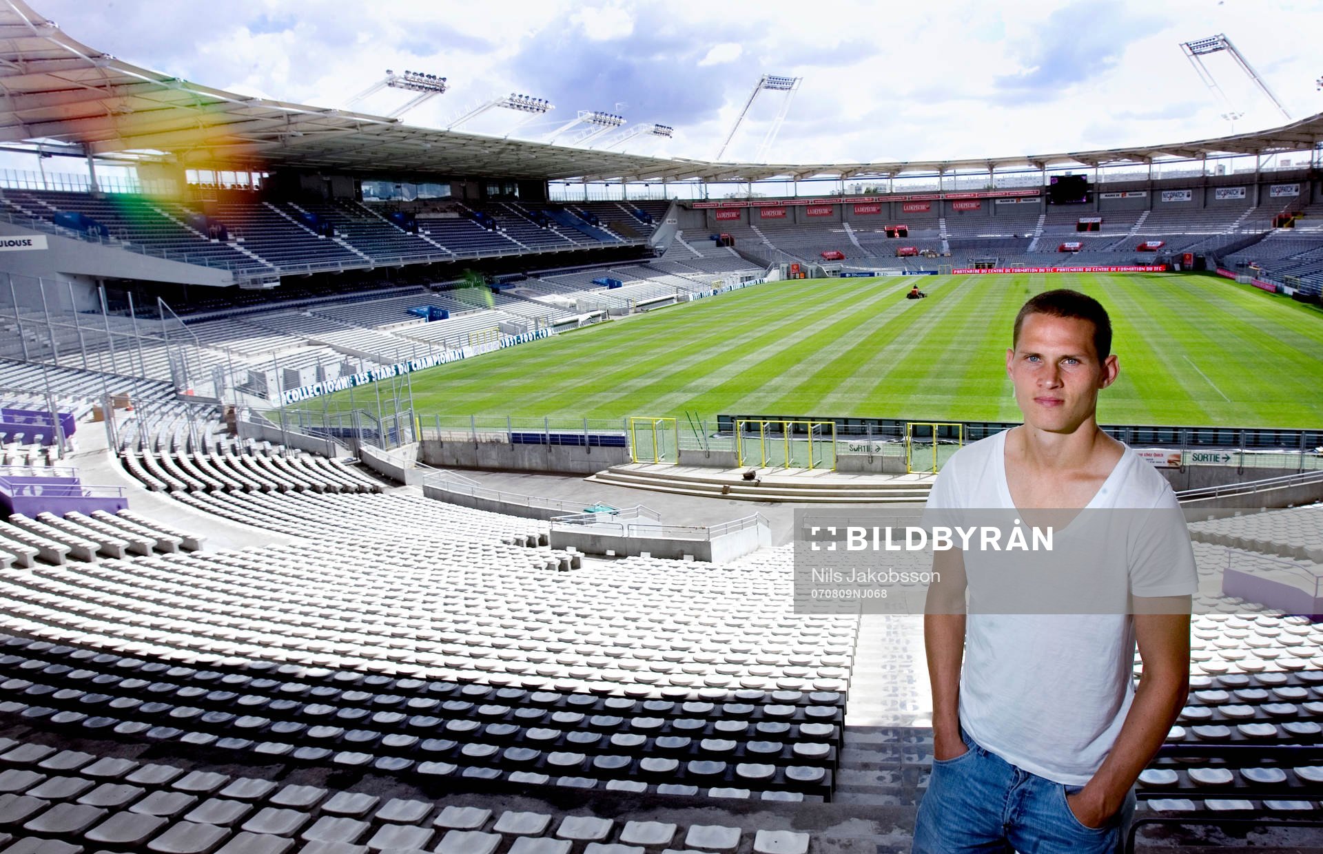 Jon Jönsson i Toulouse, porträtt vid Stadium Municipal