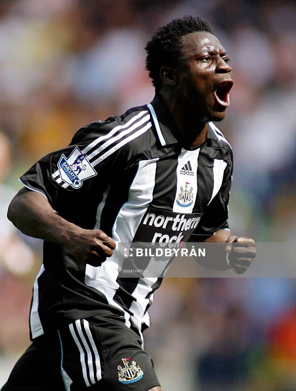  Obafemi Martins, Newcastle. Jubel.