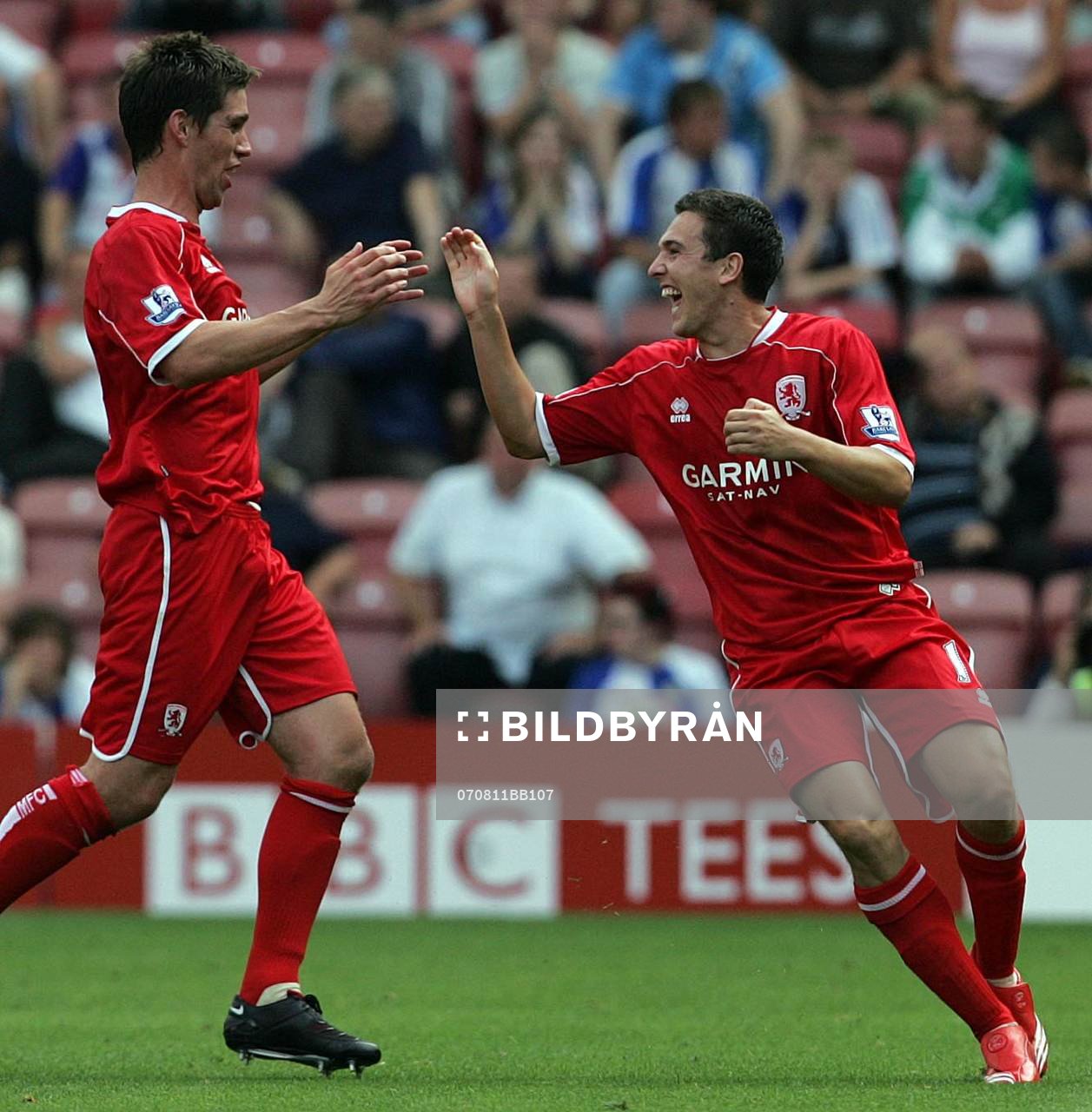  Stuart Downing, Middlesbrough. Jubel.