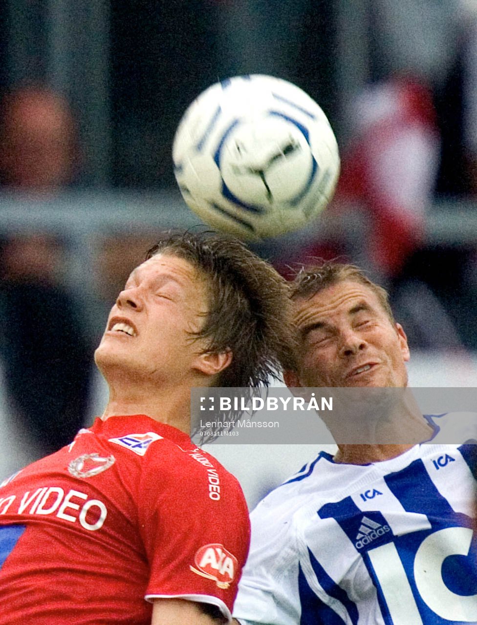 Viktor Elm och Niclas Alexandersson, nickduell