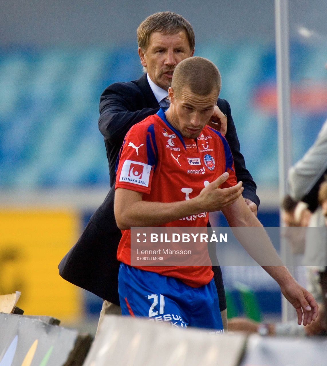 Stuart Baxter, tränare och Christoffer Andersson