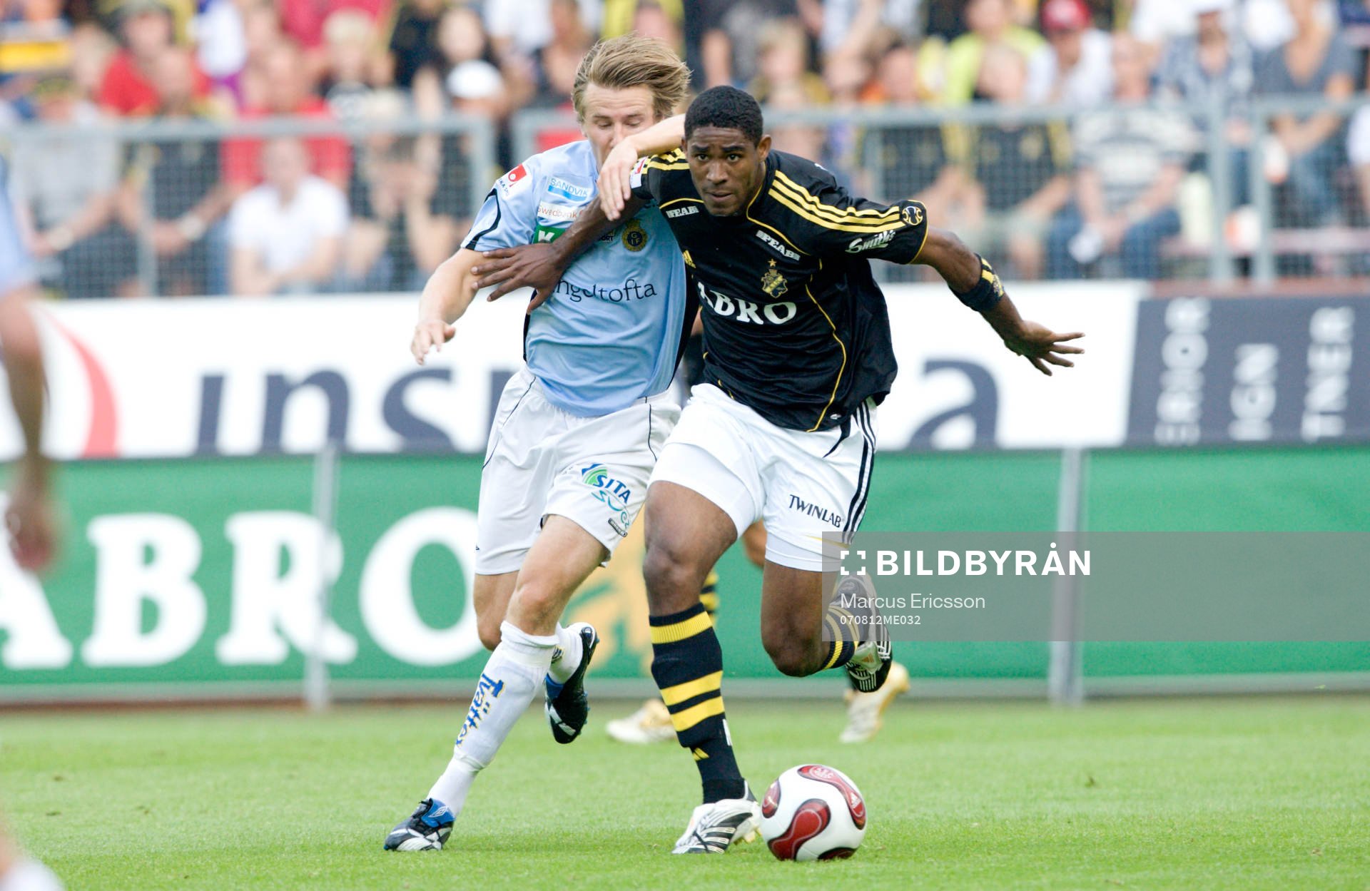 Khari Stephenson, AIK, och Johan Oremo, Gefle