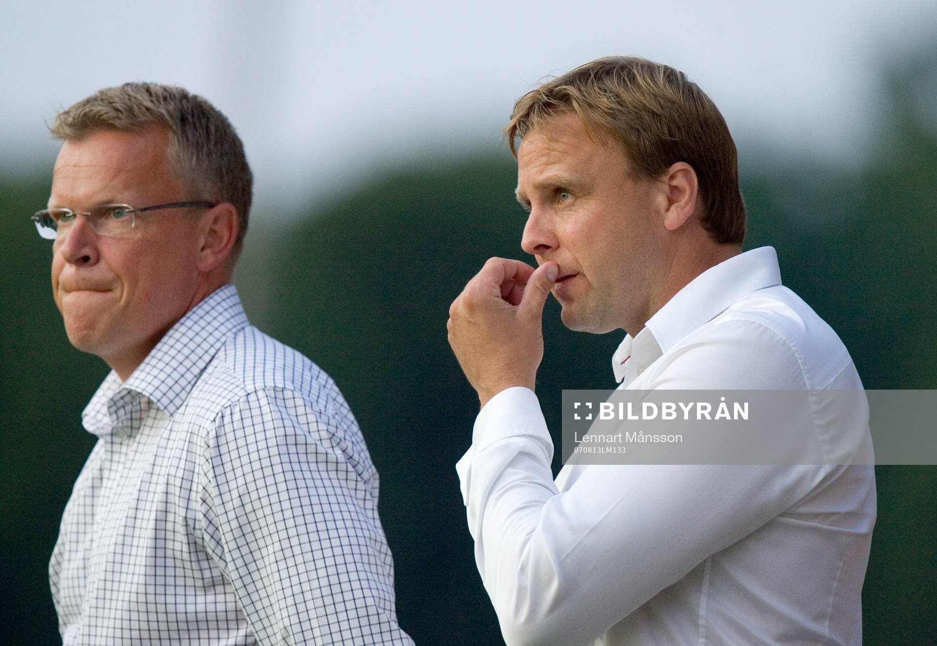 Jan Andersson och Jonas Wirmola, tränare, Halmstad
