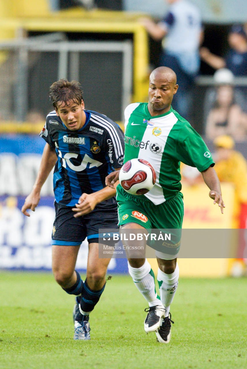 Mikael Dahlberg, Djurgården, och Christian Traore, Hammarby
