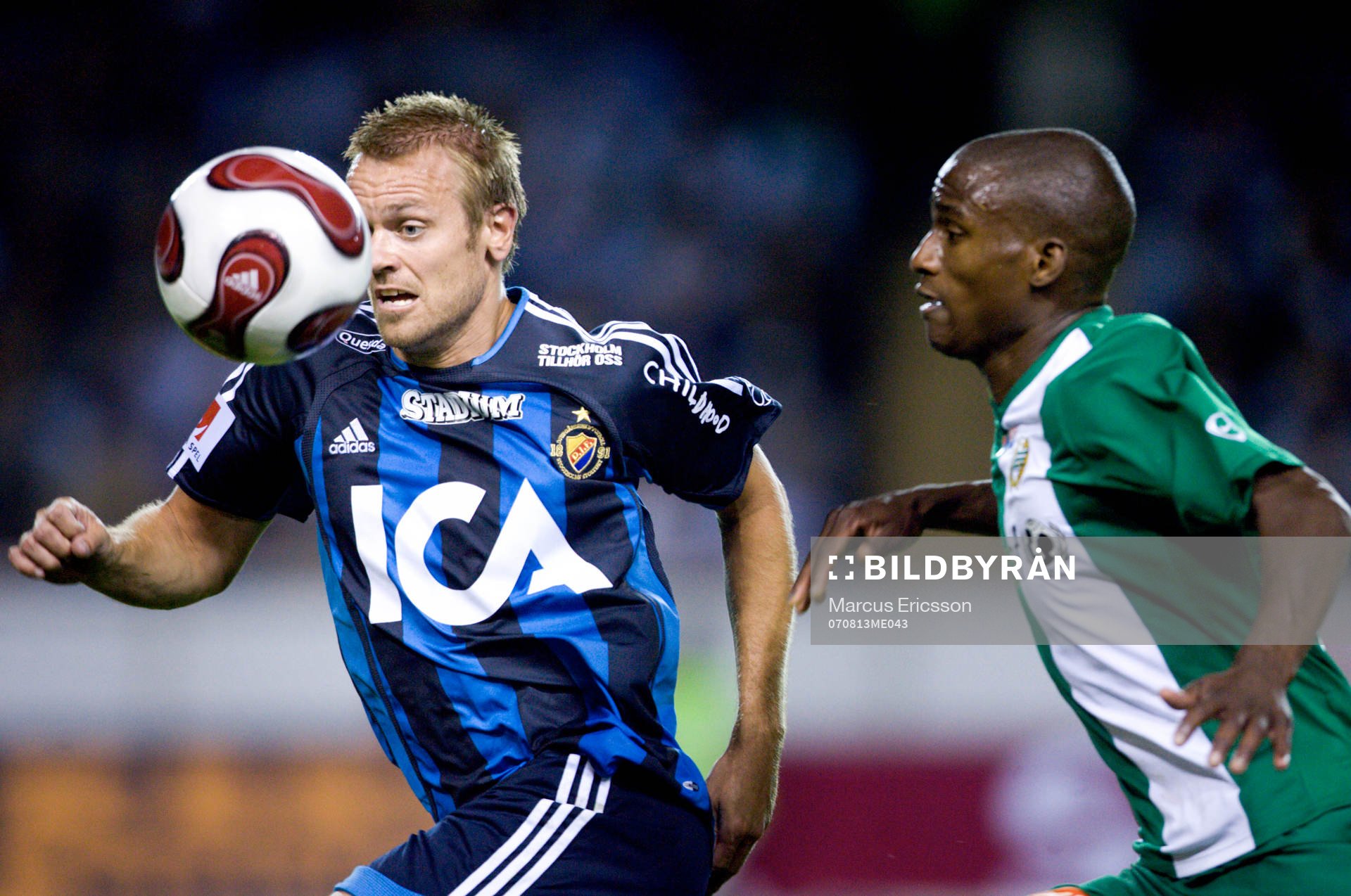 Mattias Jonson, Djurgården, och  Jose Monteiro, Hammarby