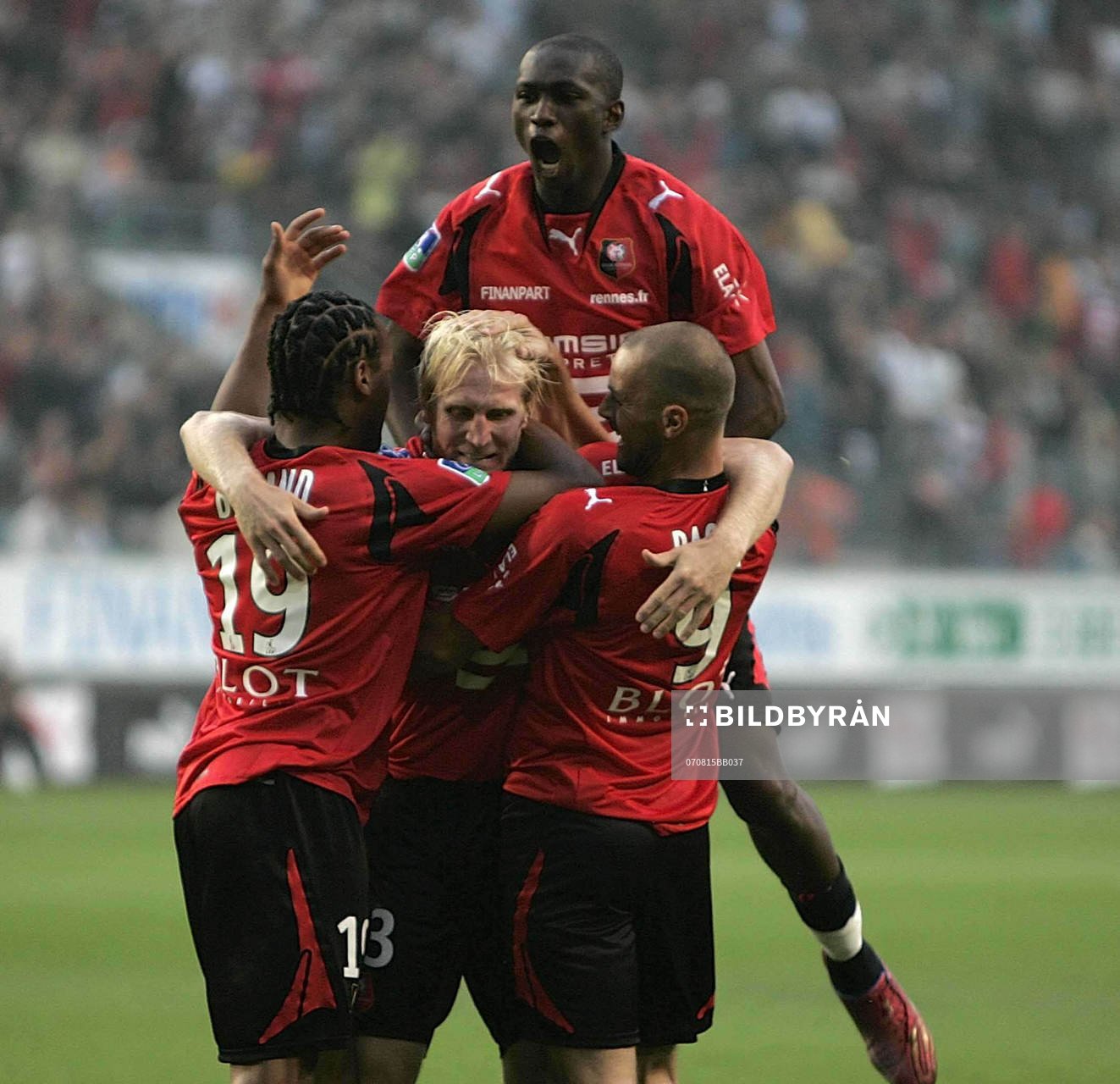  Petter Hansson, Rennes, jubel.