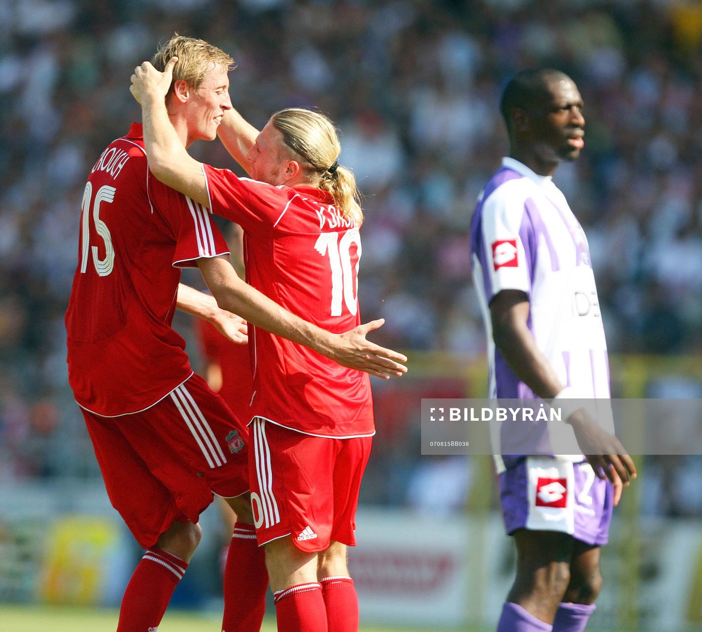 Andriy Voronin och Peter Crouch, jubel