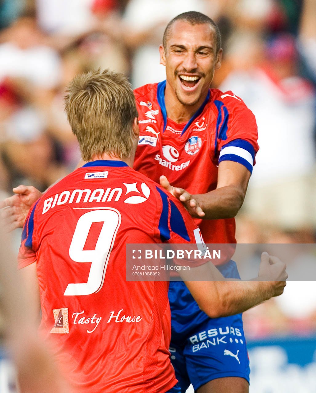 Henrik Larsson och Andreas Dahl, Helsingborg, jubel
