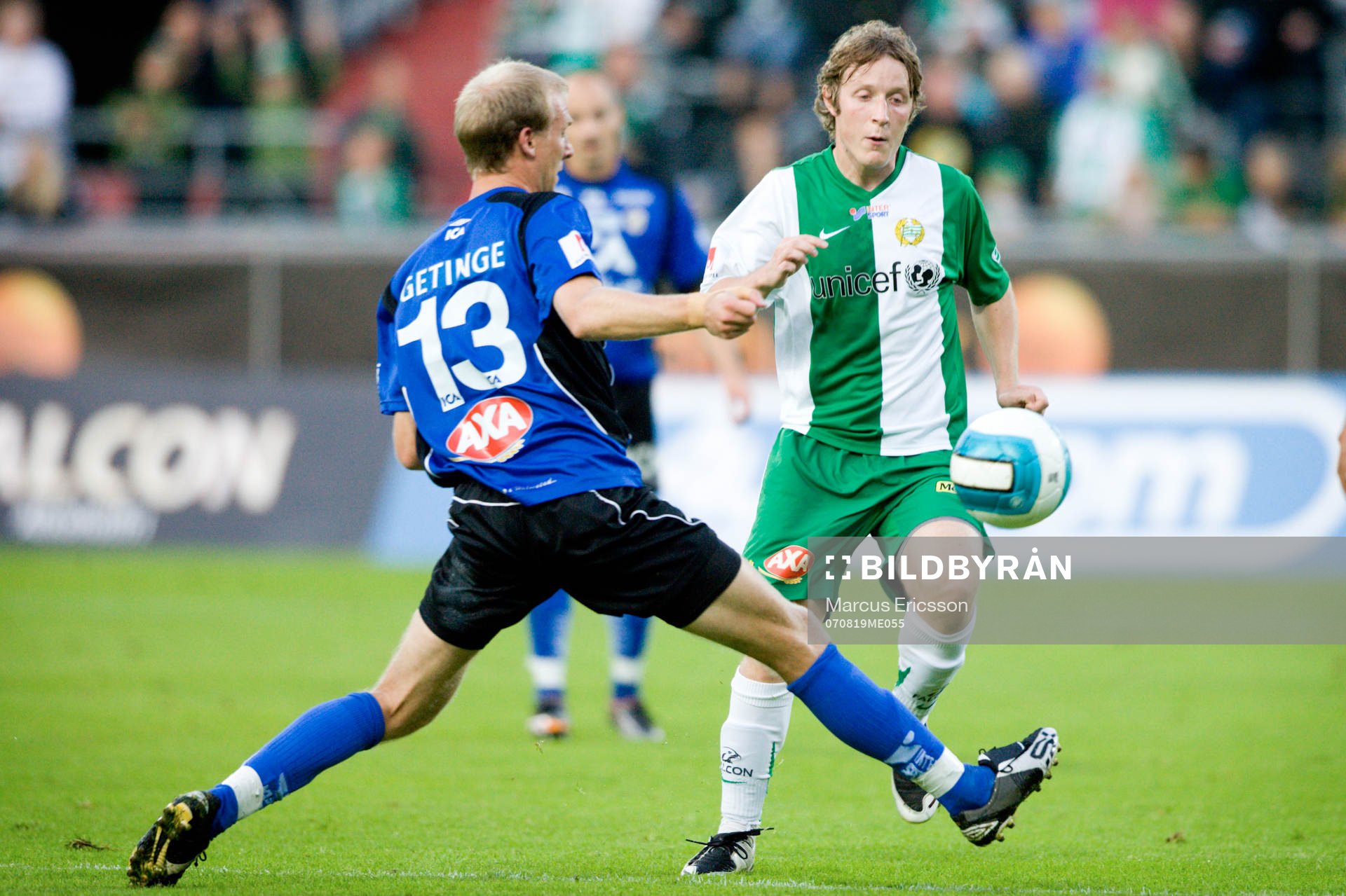 Andreas Johansson, Halmstad, och Haris Laitinen, Hammarby