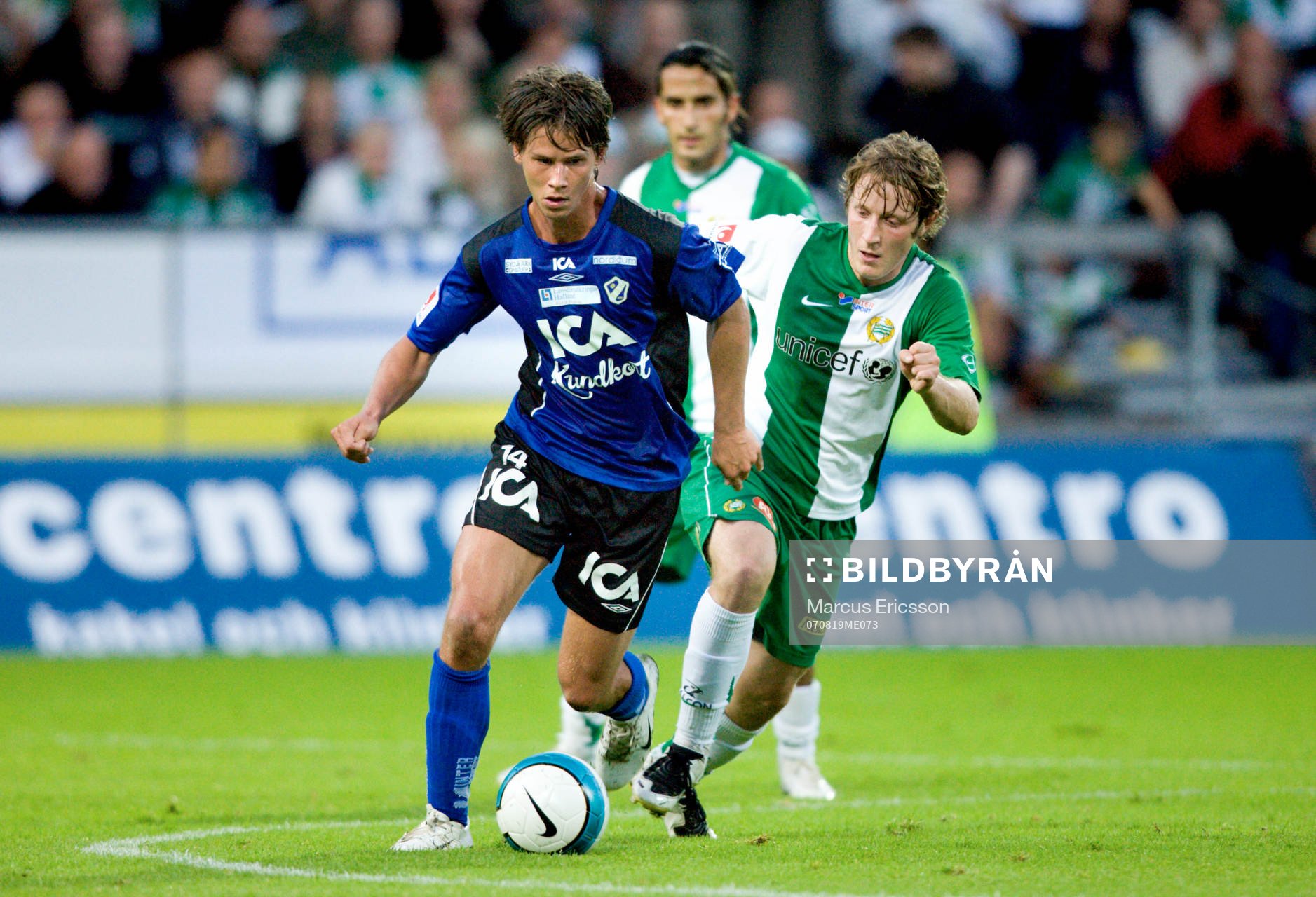 Dusan Djuric, Halmstad, och Haris Laitinen, Hammarby