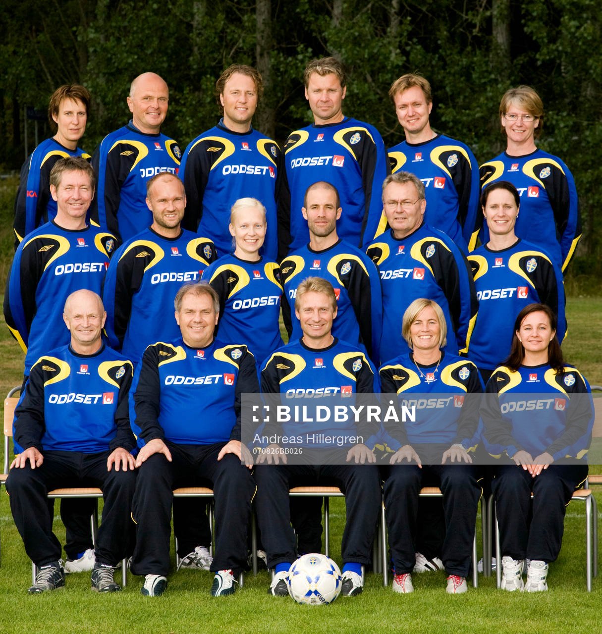 Bakre raden från vänster: Jessica Karlsson