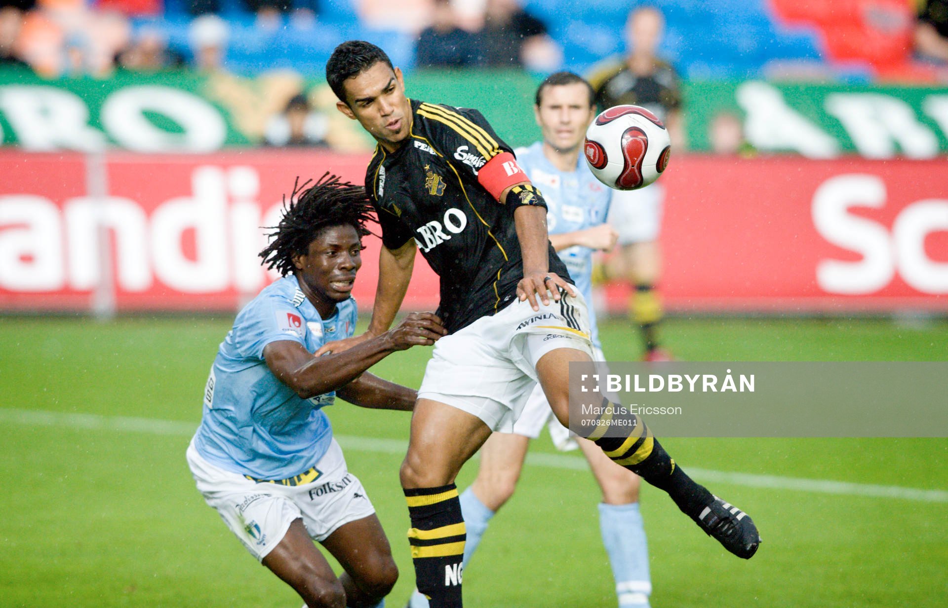 Jimmy Dixon, Malmö FF, och Wilton Figueiredo, AIK