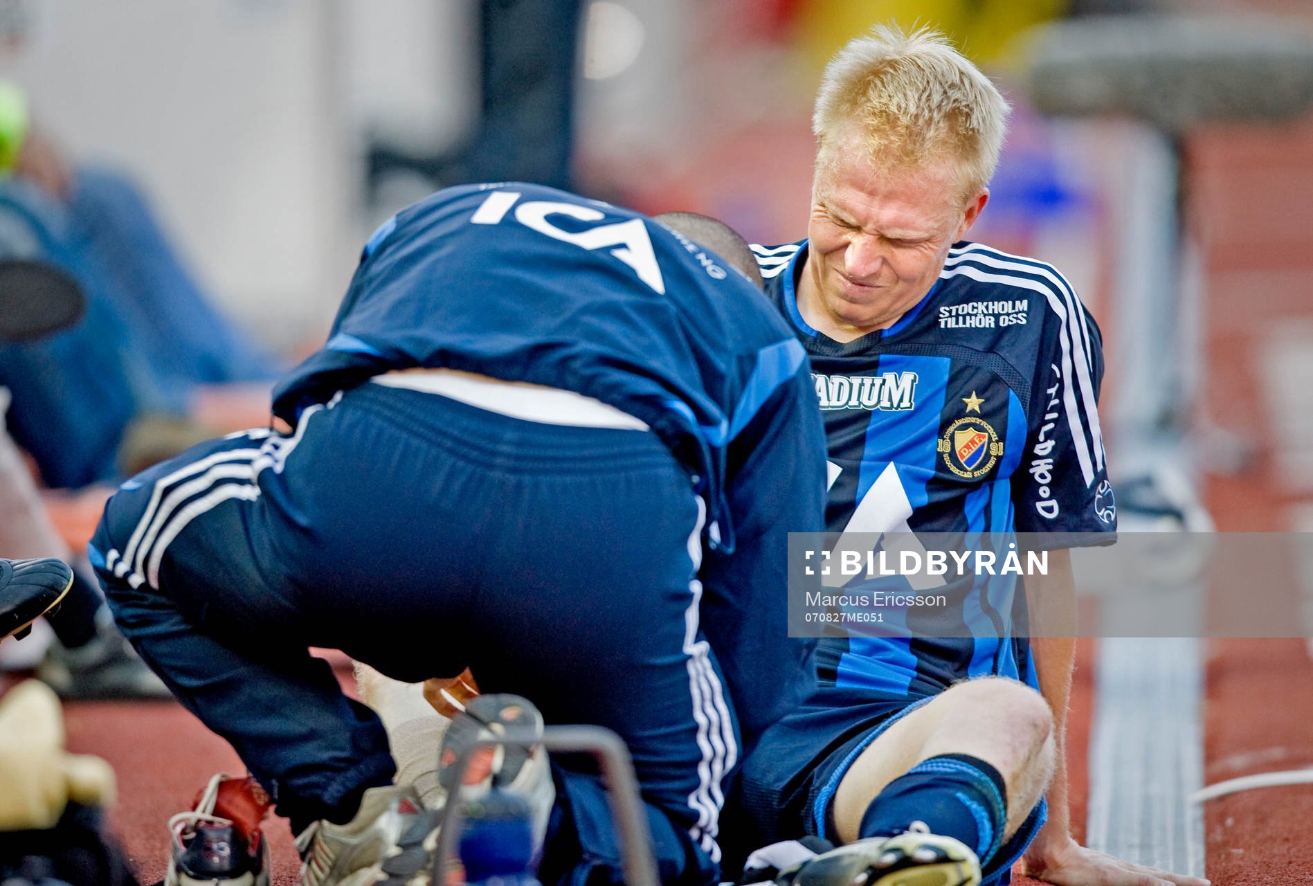 Aki Riihilahti, Djurgården, drabbats av en bristning i