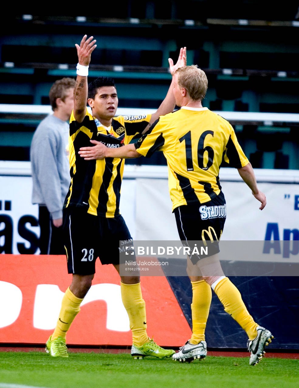  Paulo José de Oliveiera, Häcken, Marcus Jarlegren, Häcken, jubel efter 1-0.