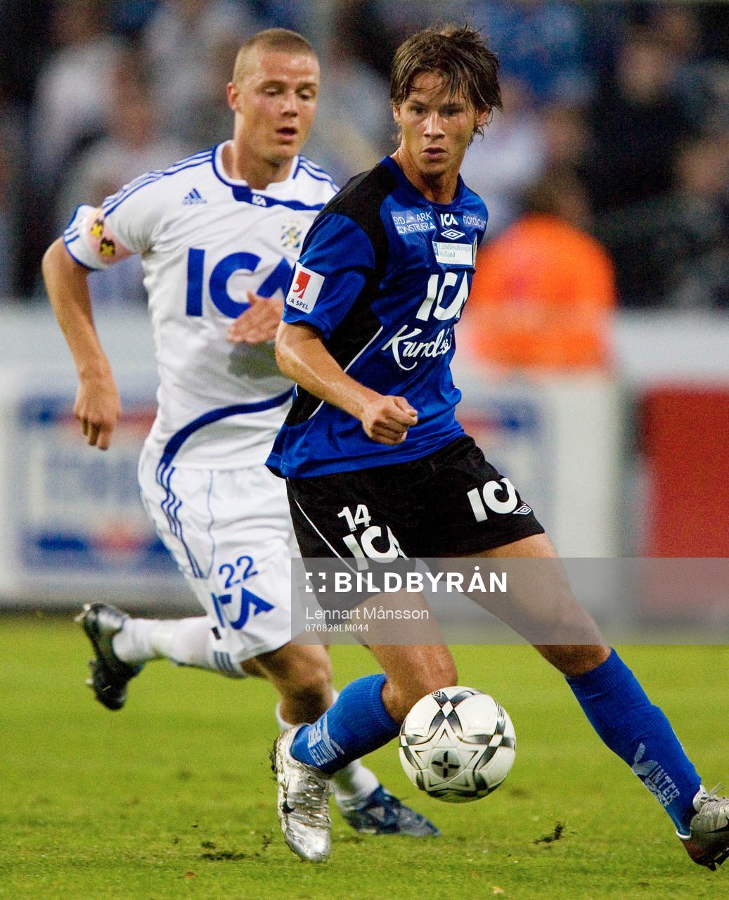 Ragnar Sigurdsson, Göteborg, och Dusan Djuric, Halmstad
