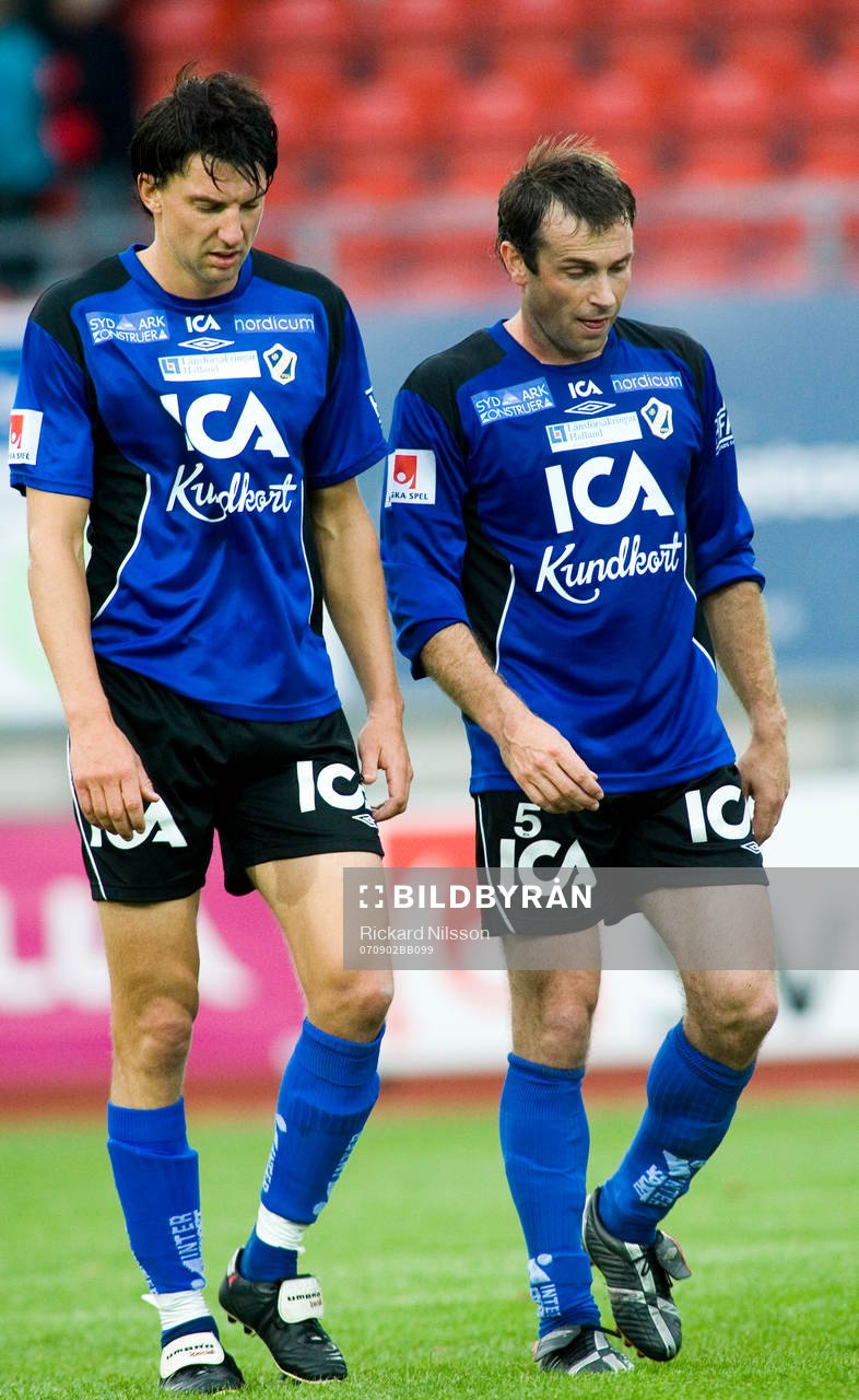 Mikael Rosén och Hans Mattisson, Halmstad, depp