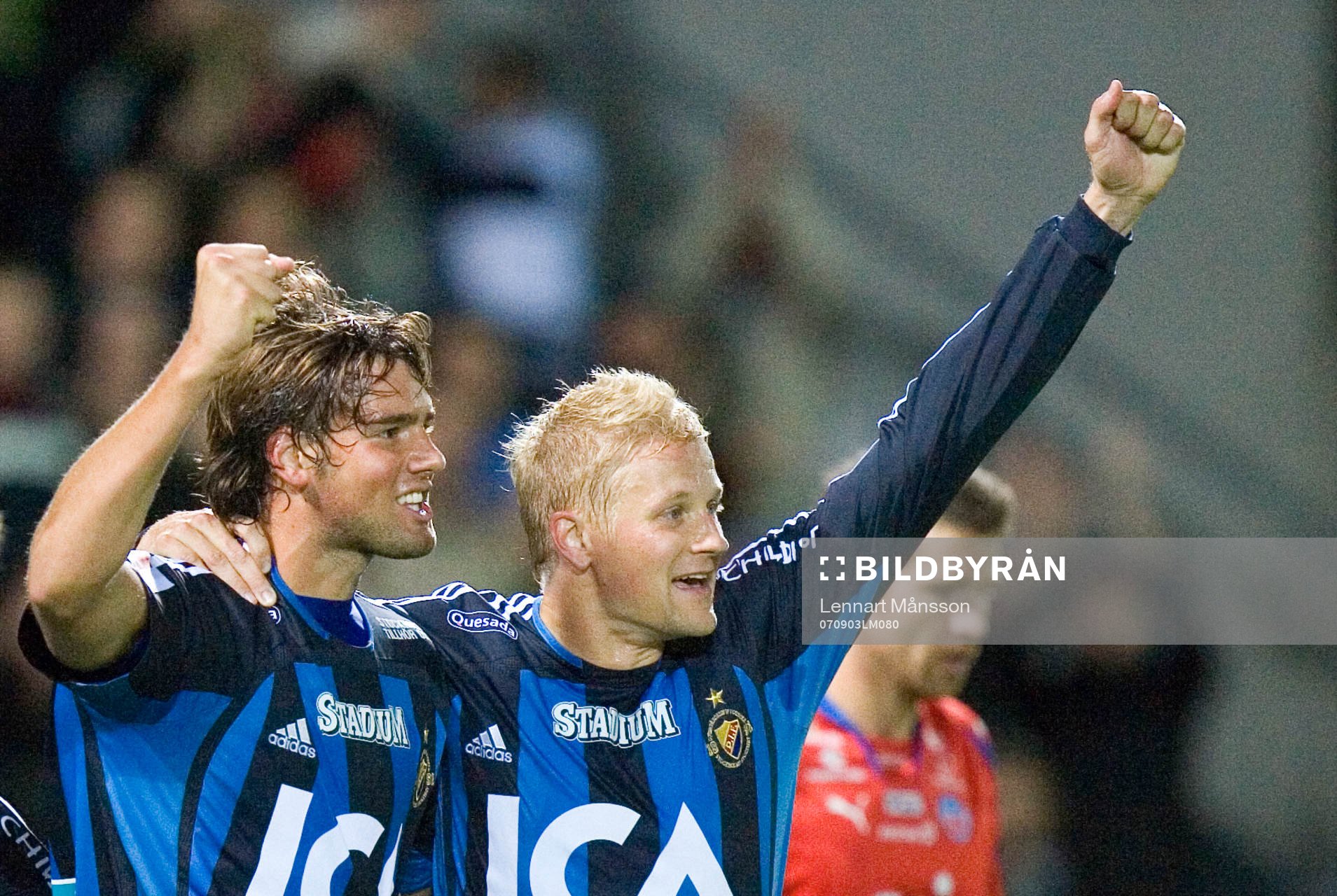 Mikael Dahlberg och Toni Kuivasto, Djurgården. Glädje.