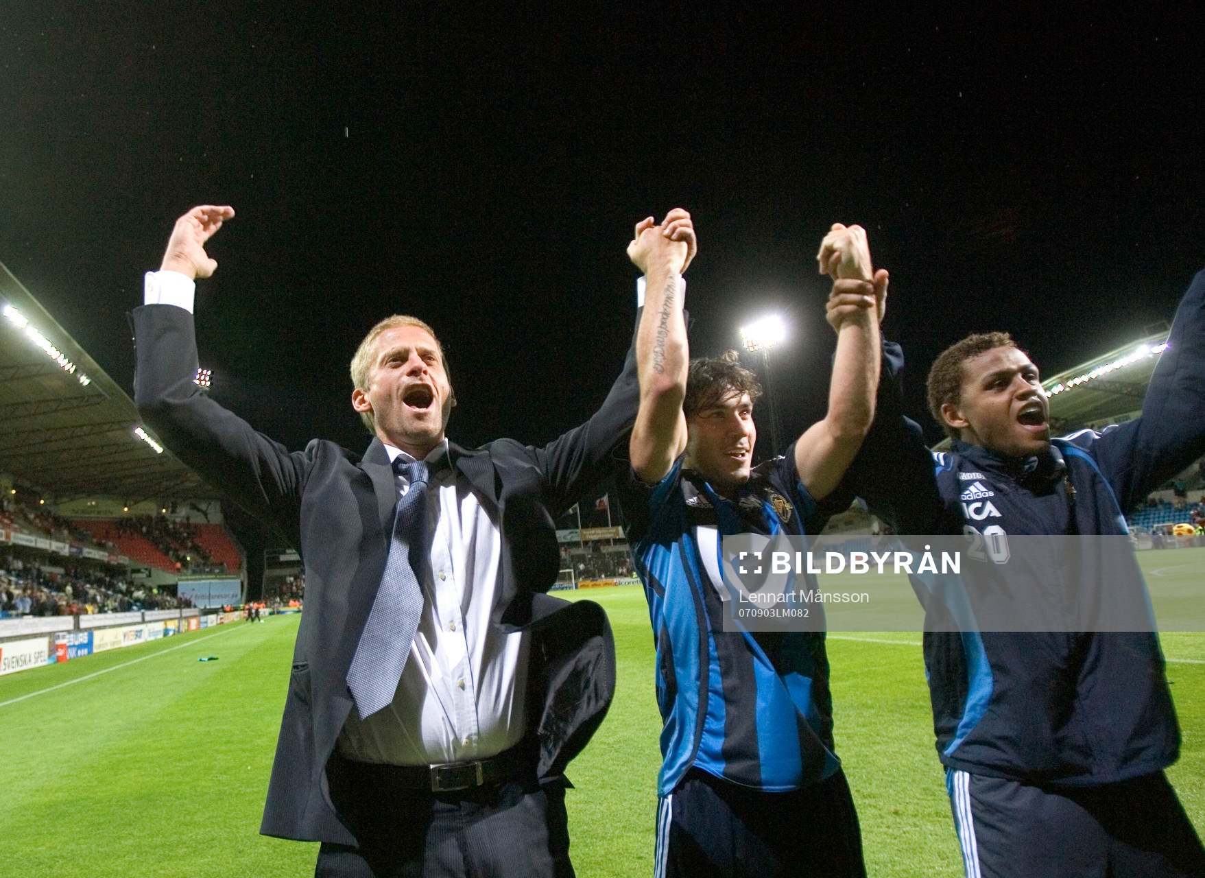 Siggi Jonson, tränare, Enrico och Thiago Quirino,