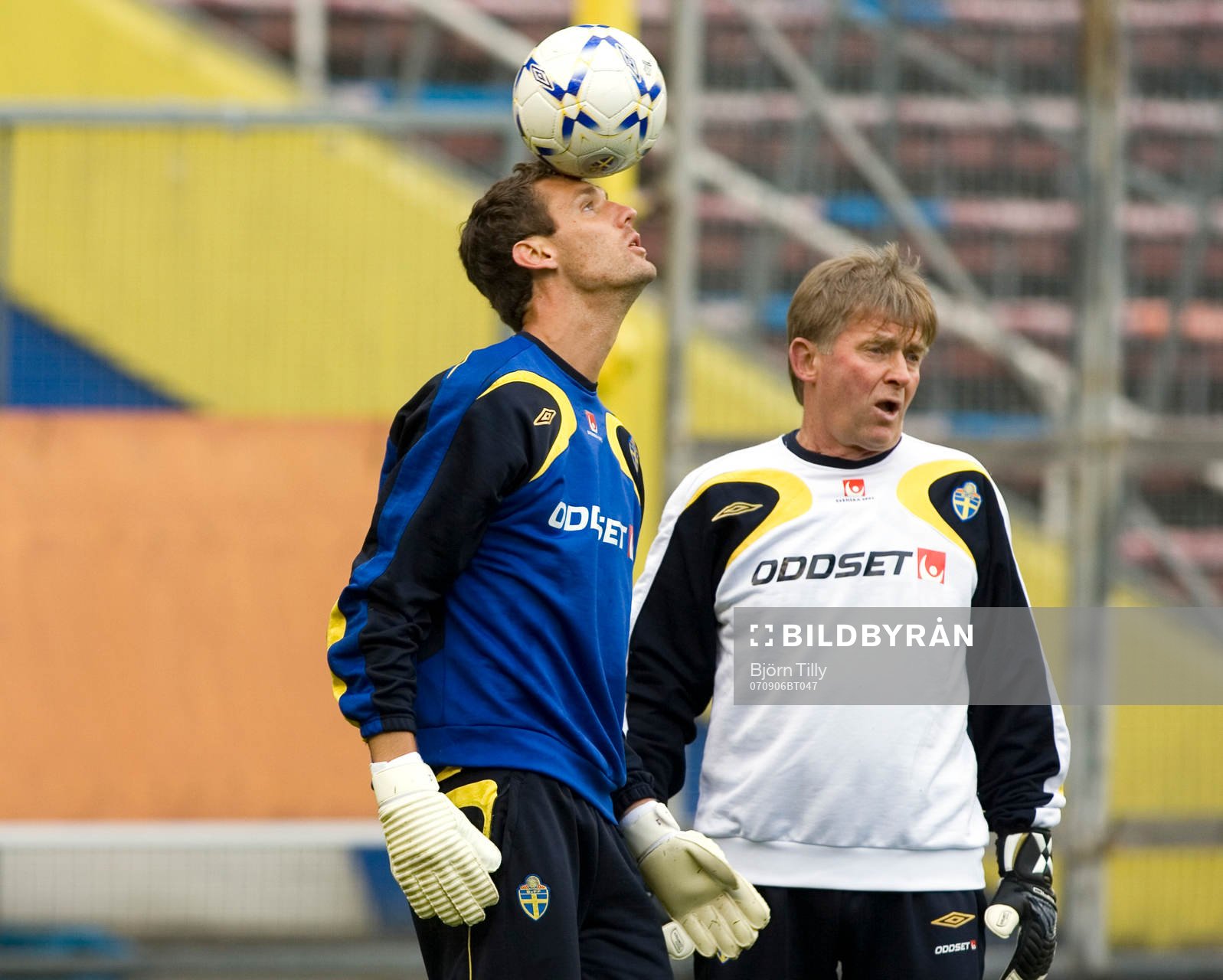Andreas Isaksson, målvakt, Sverige och Lennart Ljung,