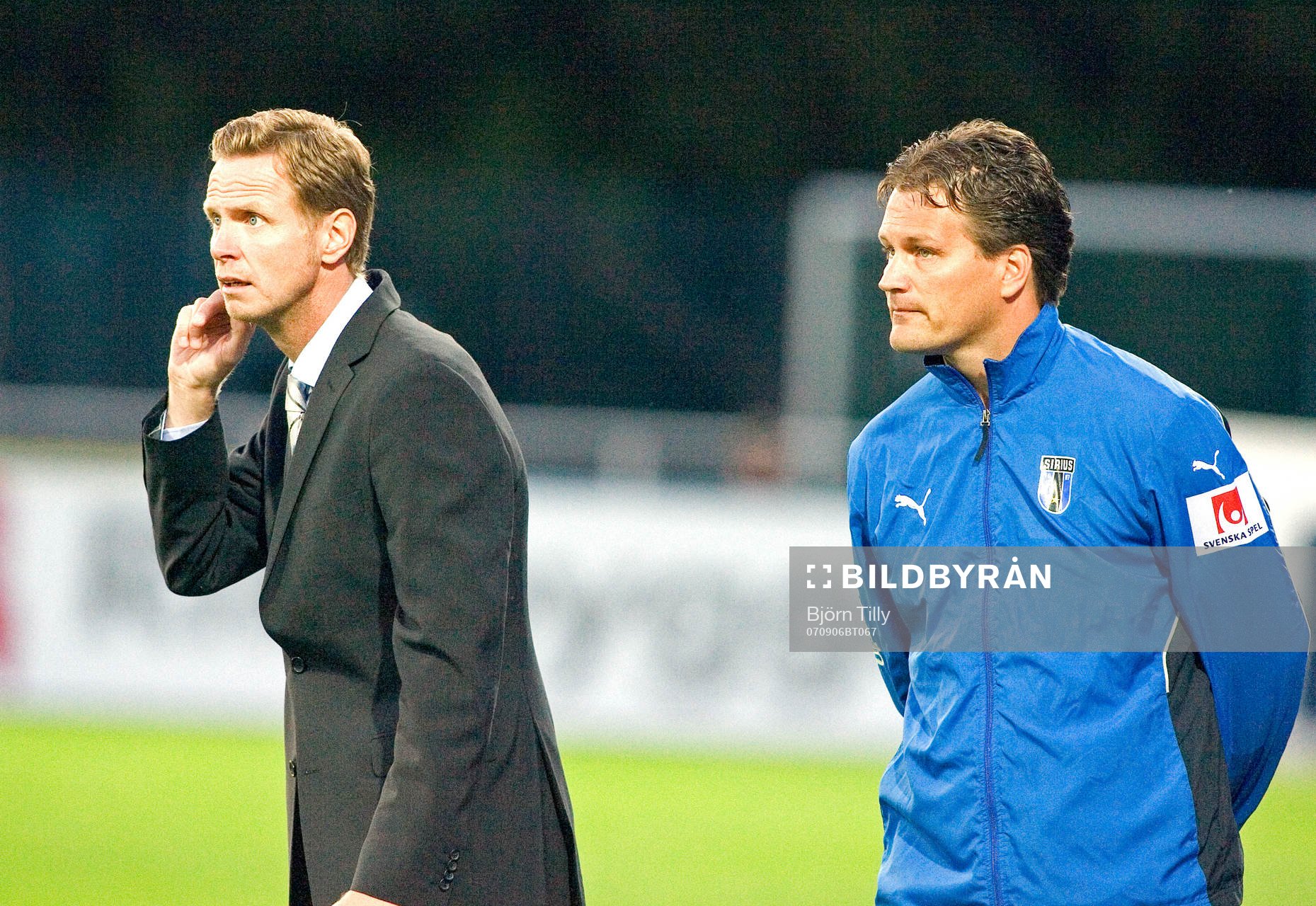  Pär Millqvist, tränare och Garry Sundgren ass tränare, Sirius.   
© Bildbyrån - 42271