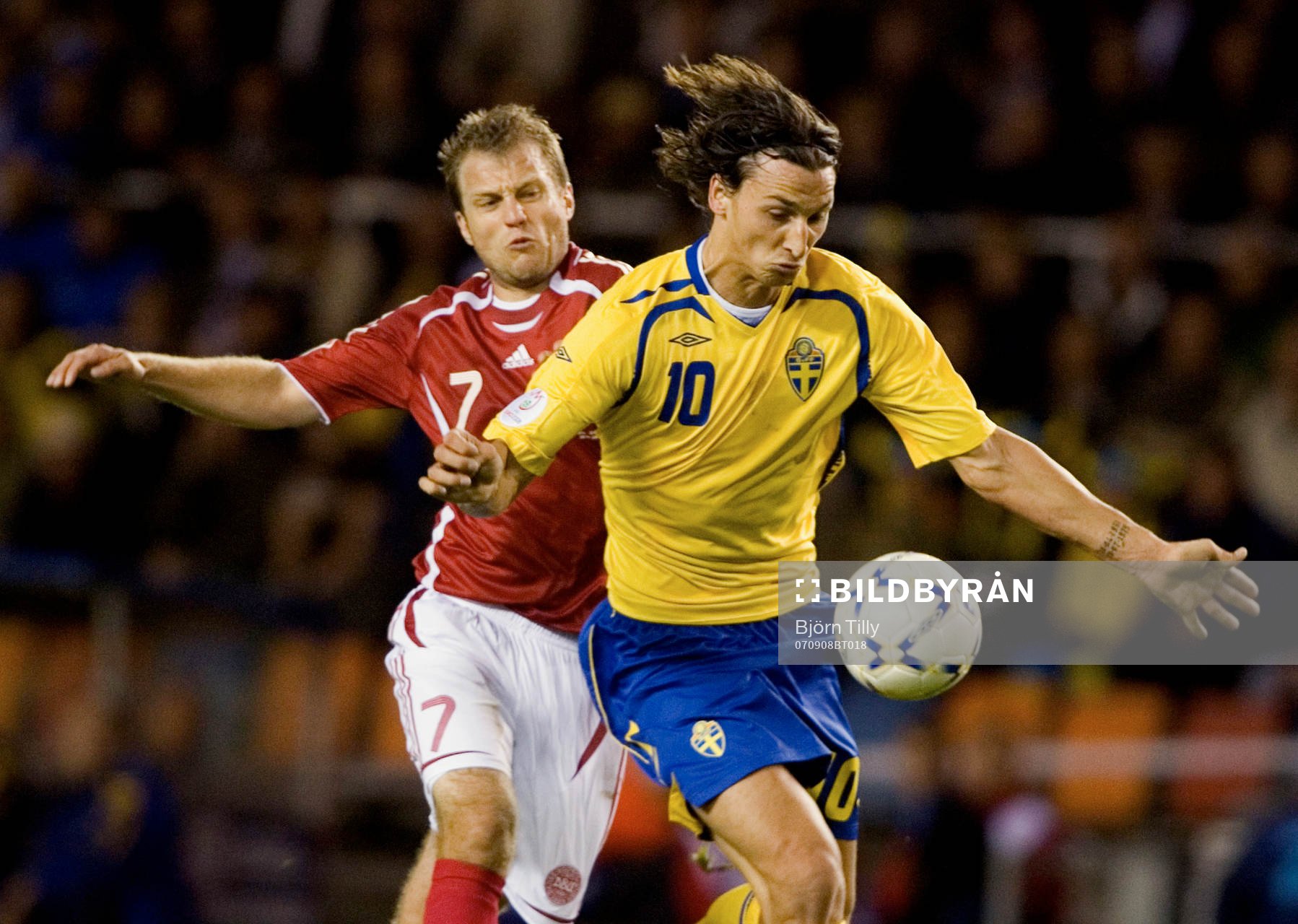 Daniel Jensen, Danmark och Zlatan Ibrahimovic, Sverige