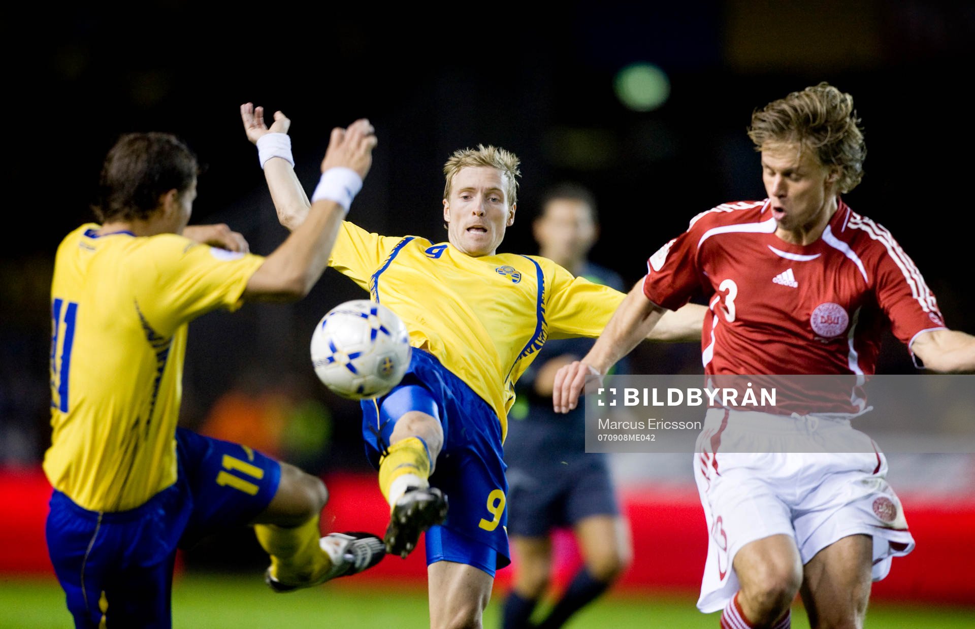 Johan Elmander, Christian Wilhelmsson och Martin Laursen