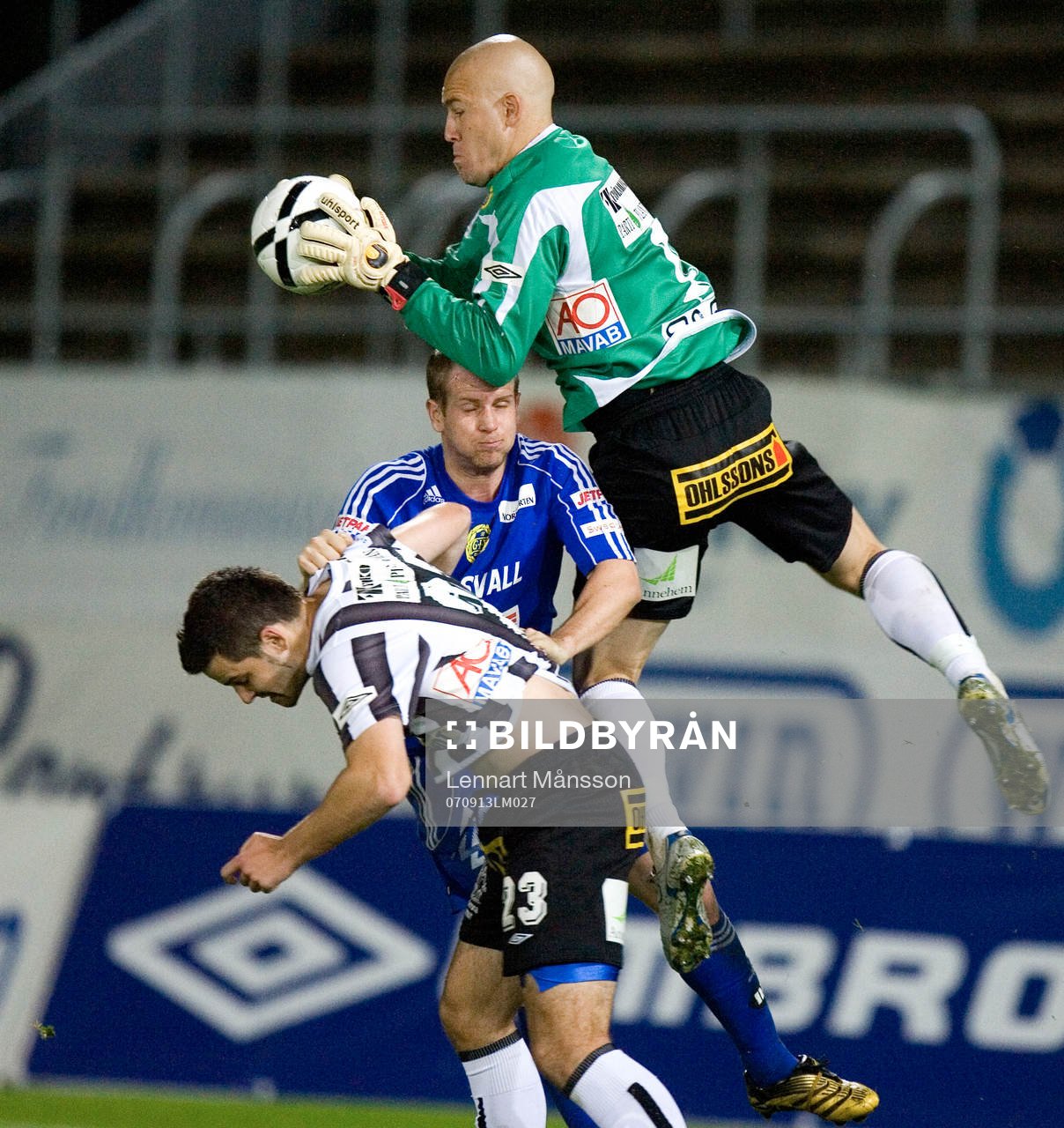 Johan Patriksson och Lee Baxter, målvakt