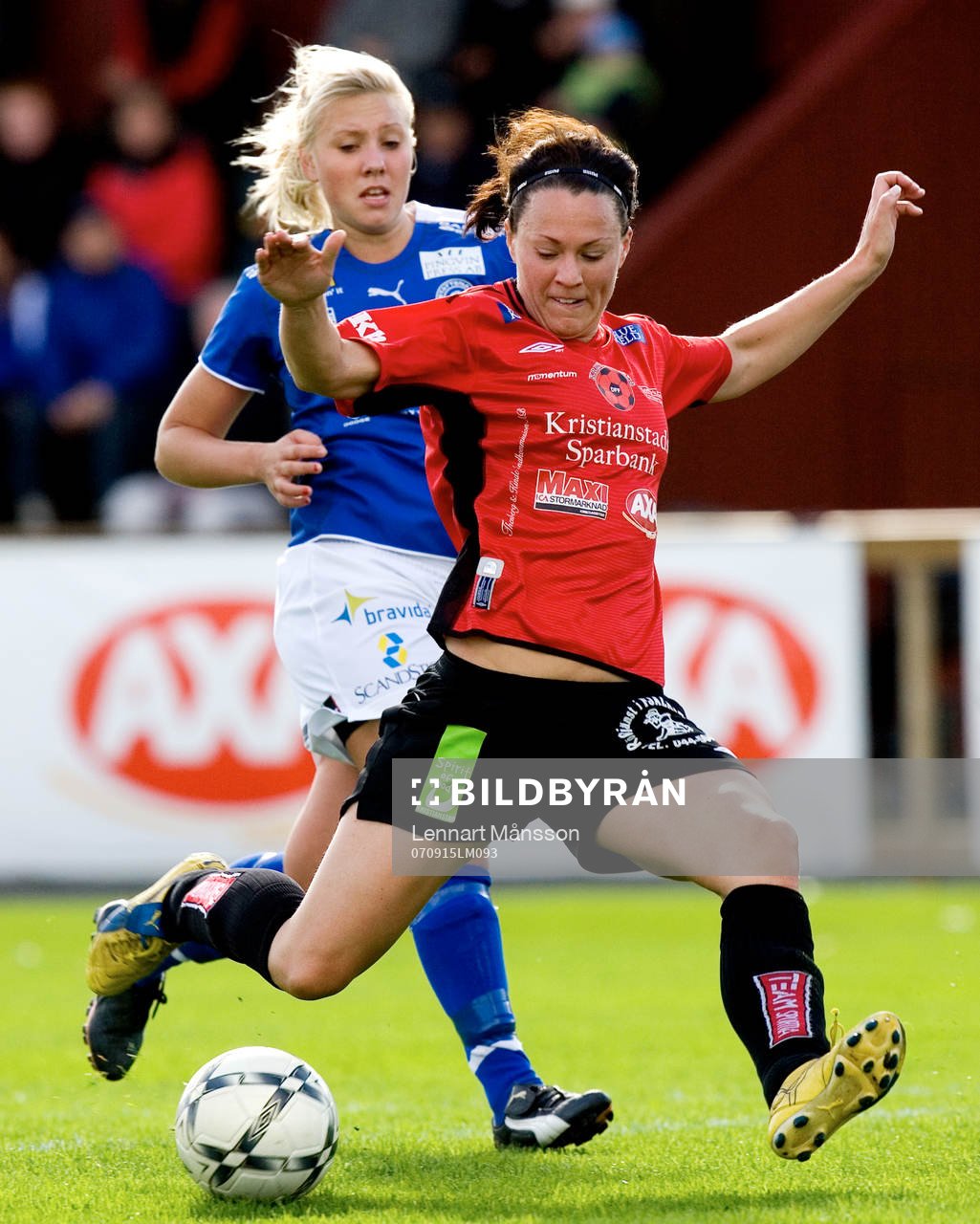 Frida Petersson, Kristianstad, laddar för skott i steget.