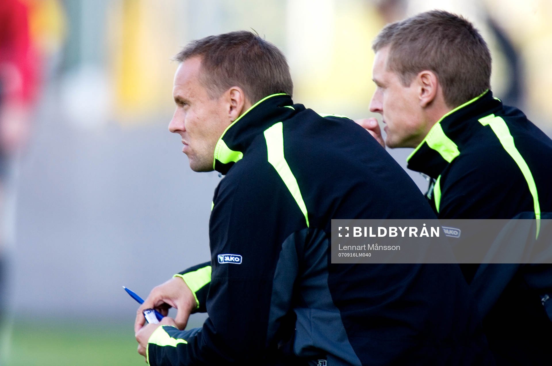 Jonas Danielsson och Jimmi Olsson, tränare, IFK Malmö