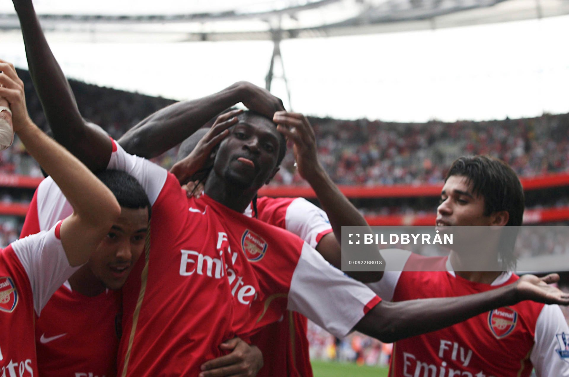  Emmanuel Adebayor, jubel.