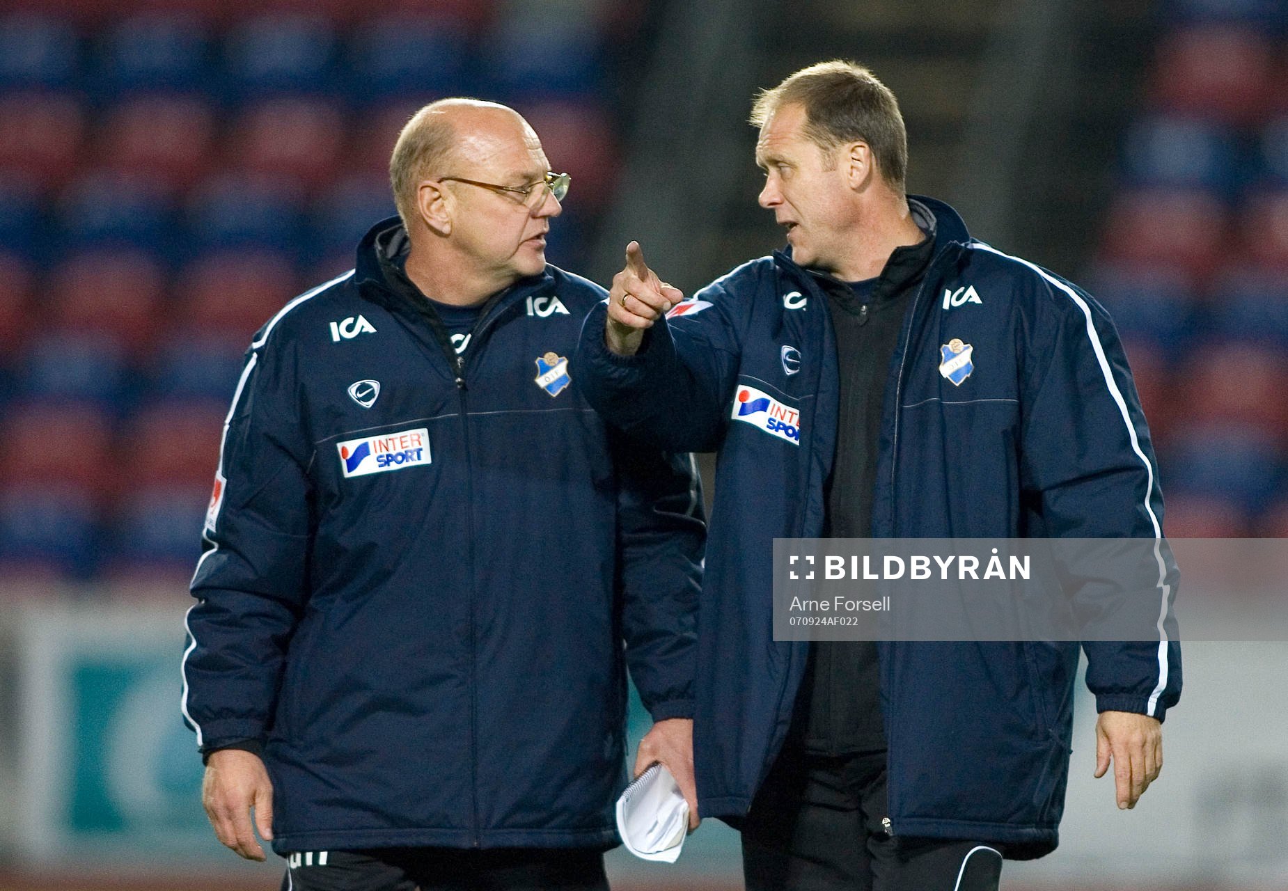 Göran Hagberg och Jevgenij Kouznetsov, tränare