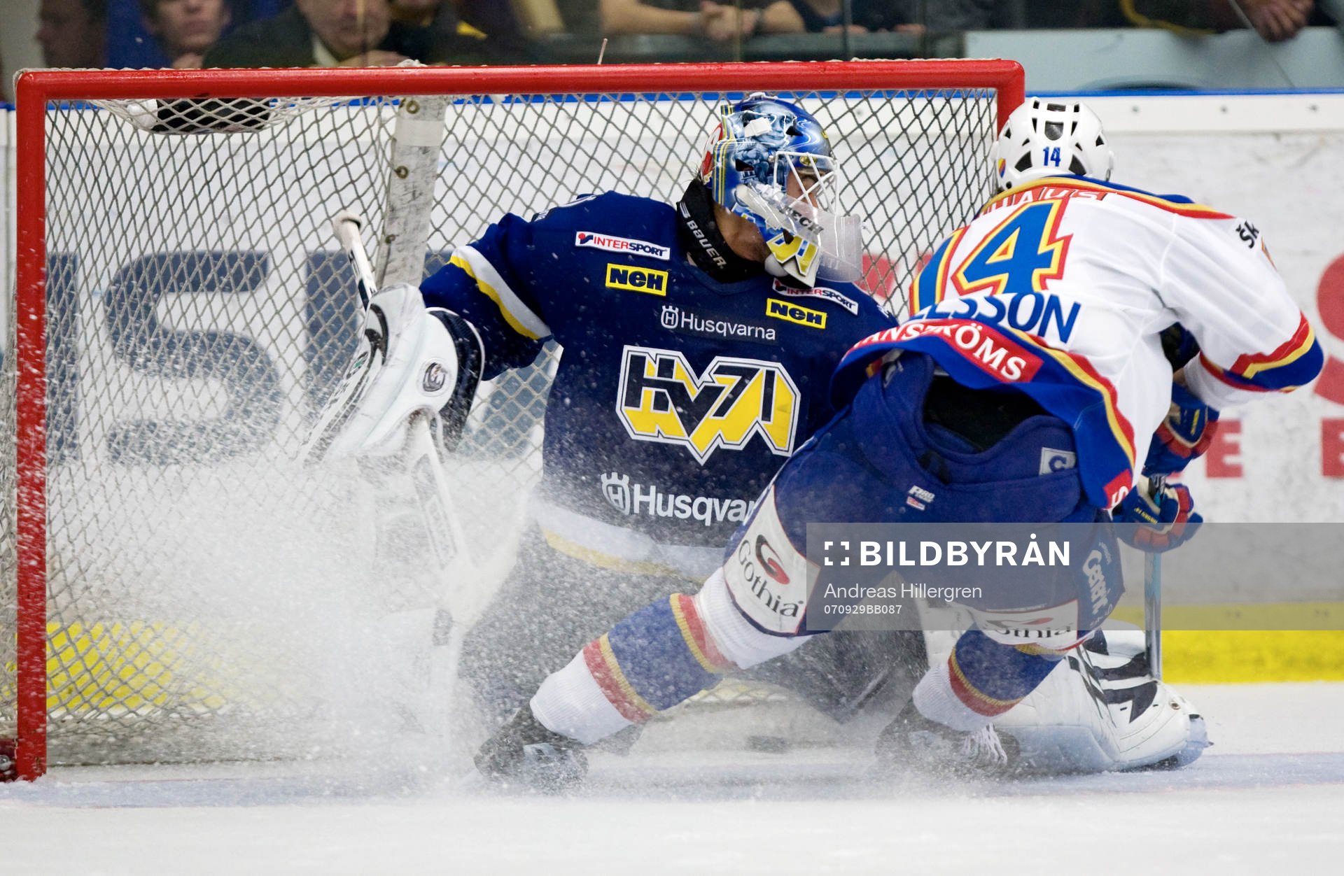 Stefan Liv, målvakt, HV71 och Dick Axelsson, Djurgården