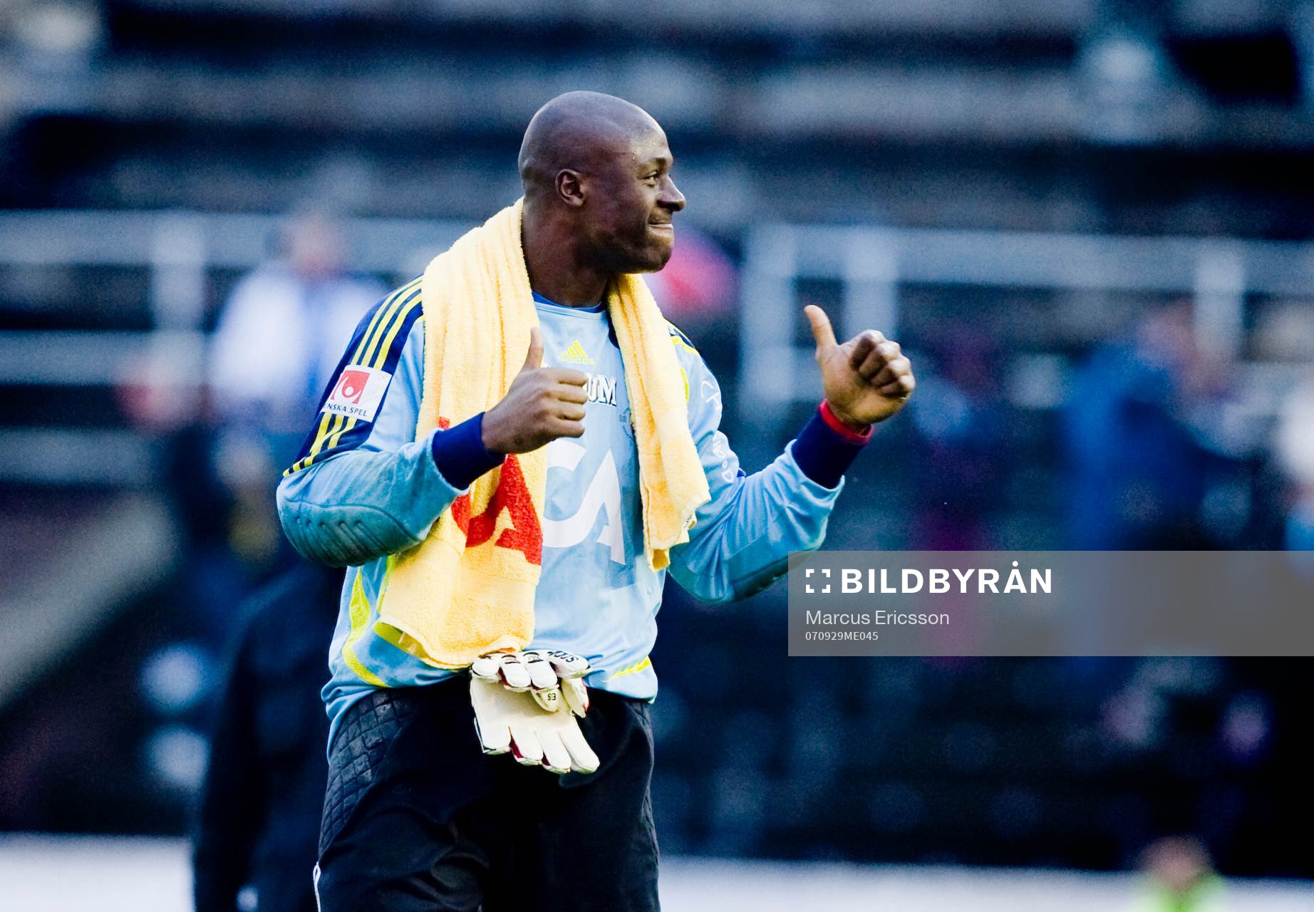 Pa Dembo Touray, målvakt, Djurgården, är nöjd