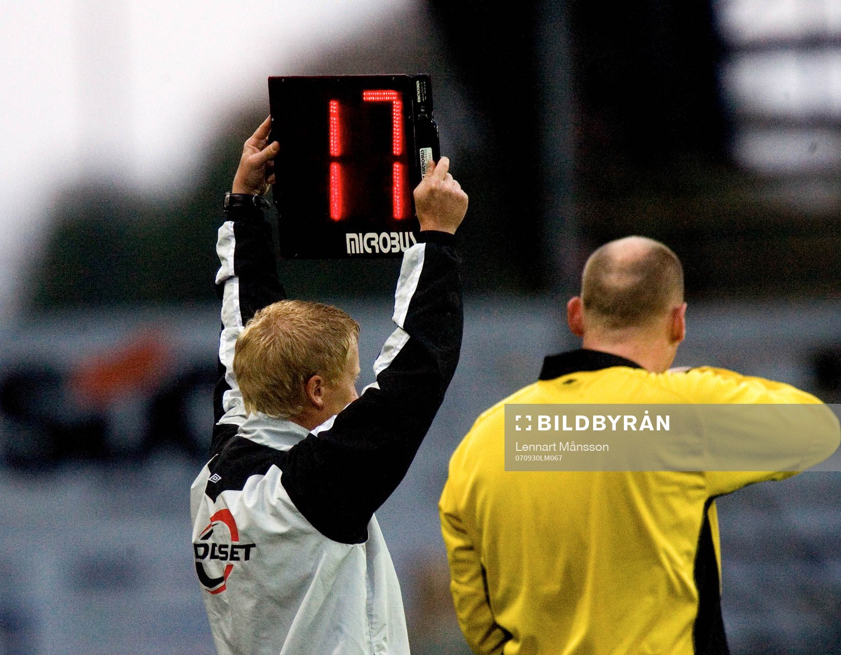 Byte, spelarbyte, siffra, skylt