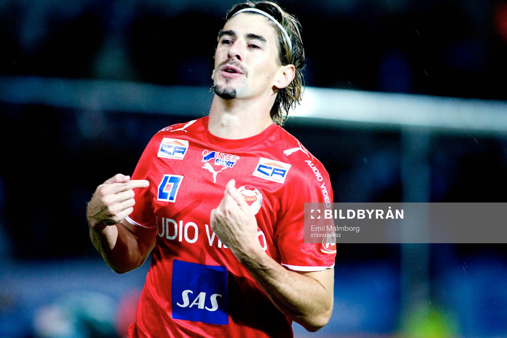 Cesar Santin, Kalmar gör 1-0 på straff. Jubel