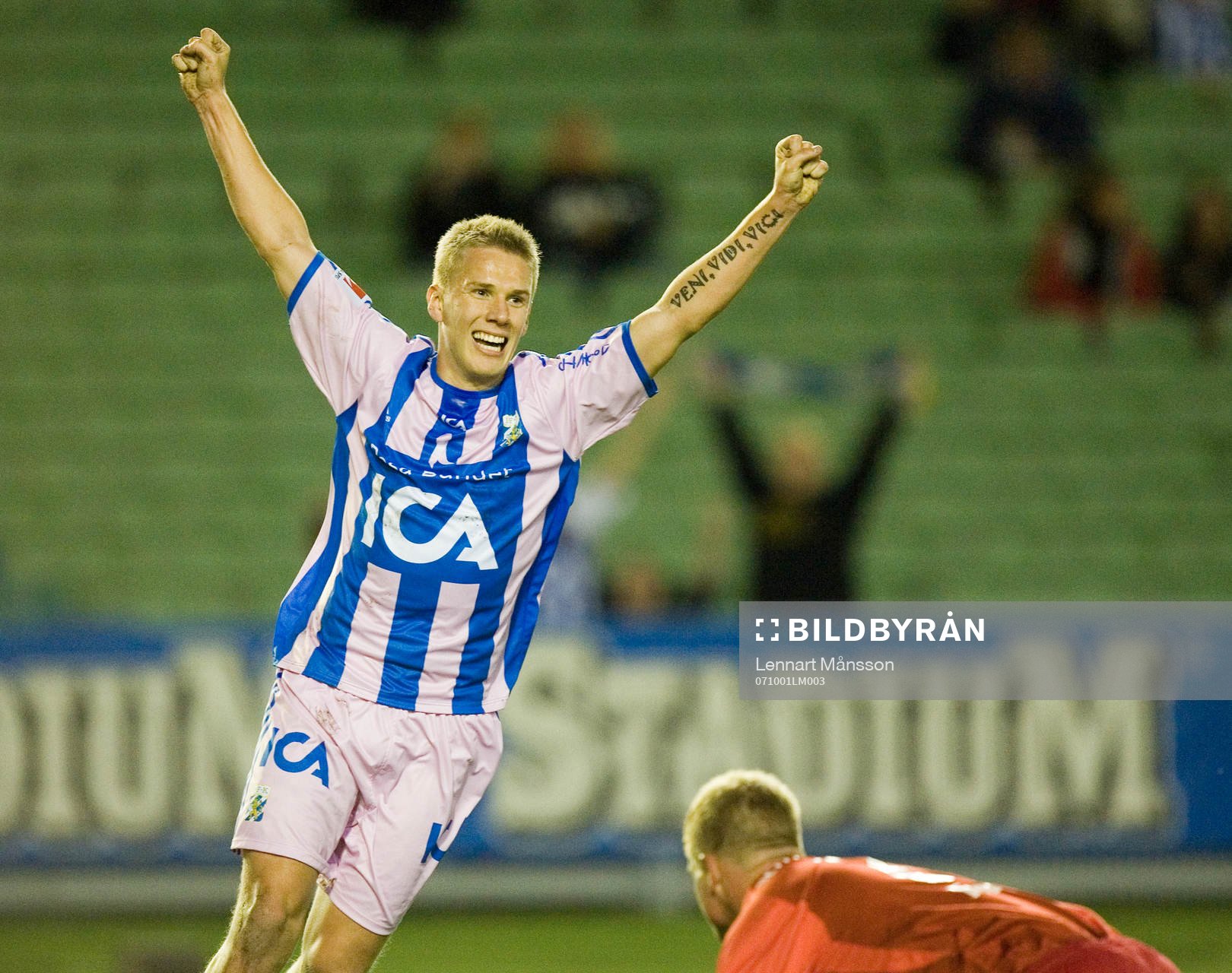 Fotboll, allsvenskan, IFK Göteborg - Hammarby: Måljubel i rosa, Pontus Wernbloom.
