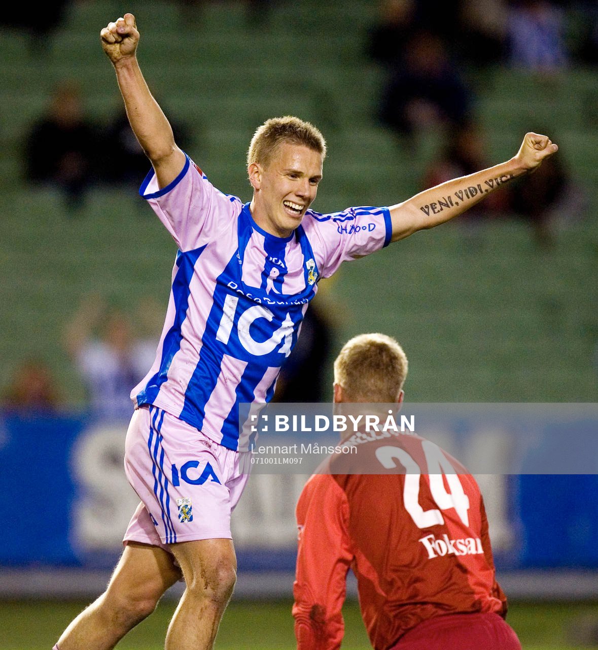 Pontus Wernbloom, Göteborg, jubel. Rosa bandet